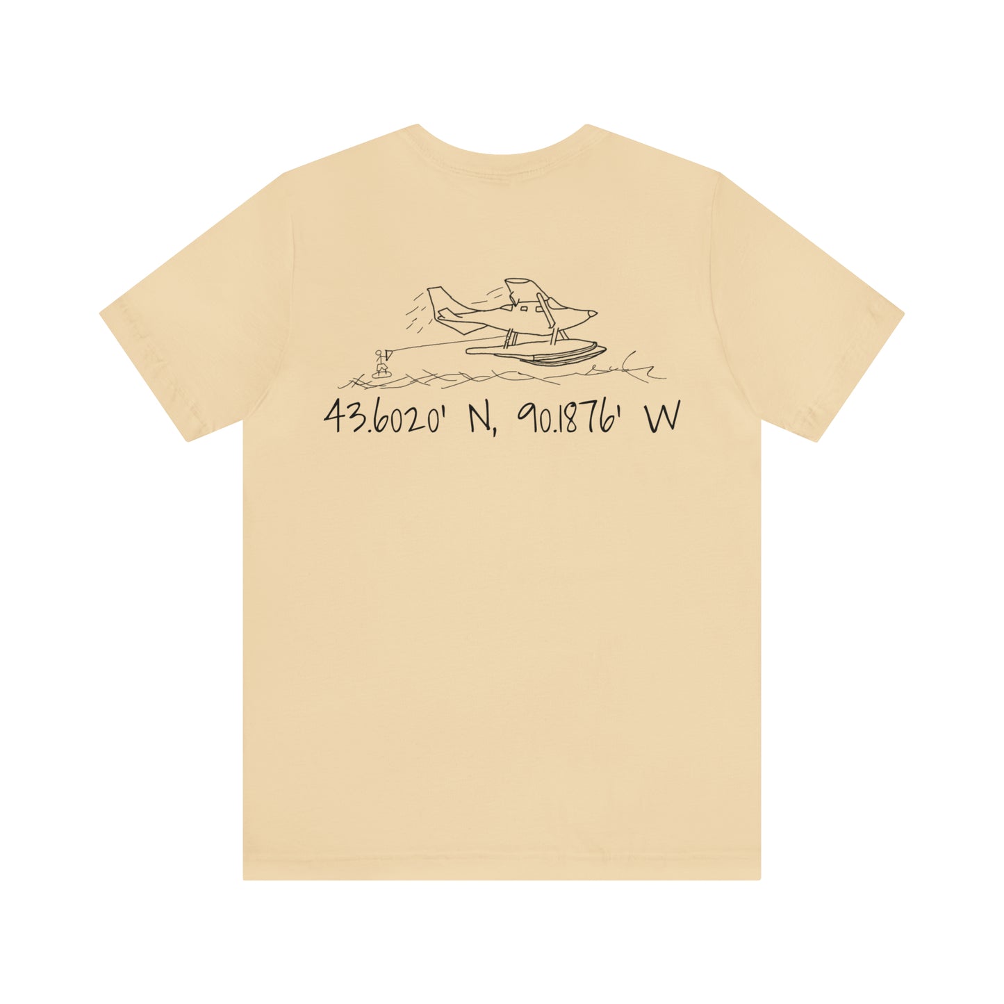 Dutch Hollow Lake, Wakeboard Float Plane - Unisex Lightweight Short Sleeve Tee
