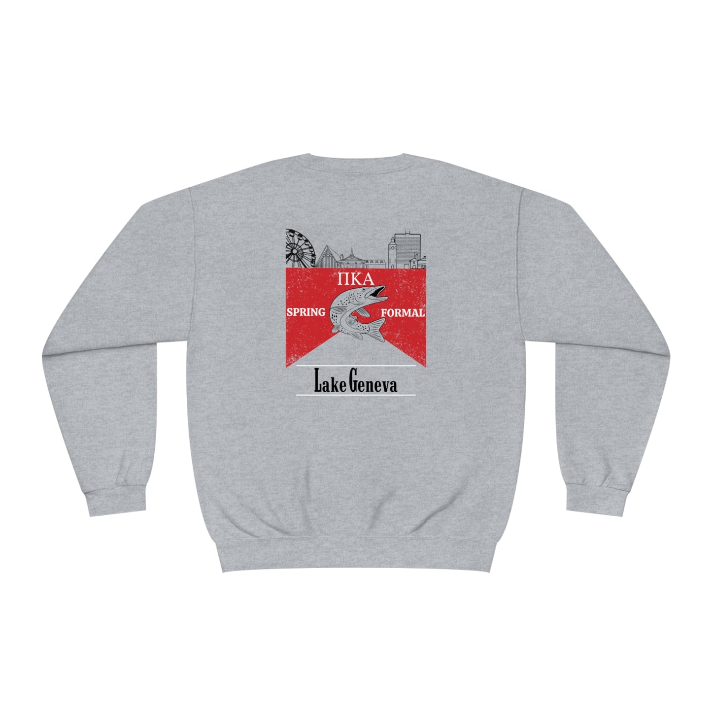 Pike Mockup 1 Crewneck Sweatshirt budwiser red