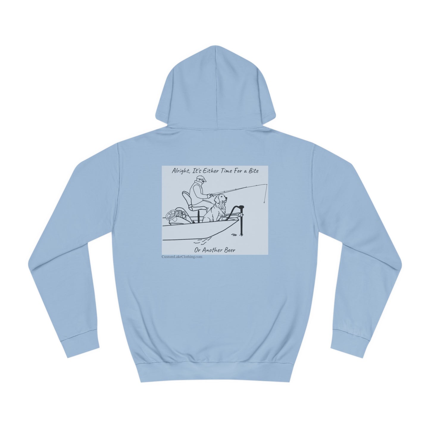 Kayak Dog - Golden Retriever Bite or Beer - Unisex Hoodie Medium Weight