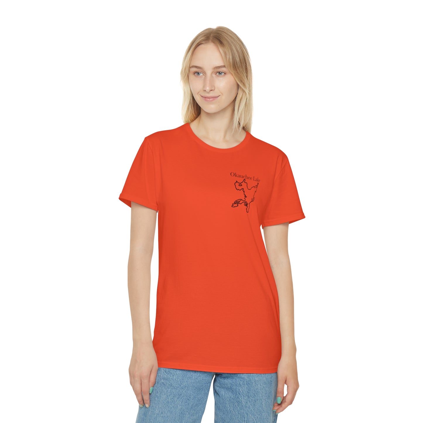 Okauchee Lake, kayak back - Unisex Lightweight short sleeve