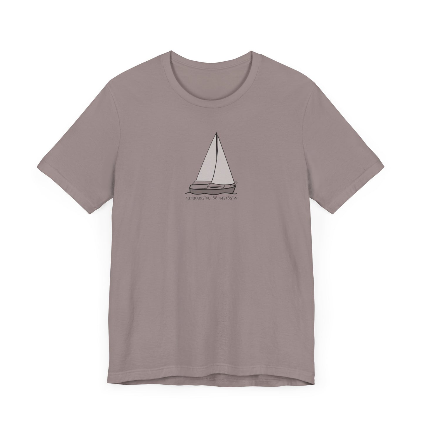 Unisex Lightweight Short Sleeve Tee (Comfort Sailboat Design)