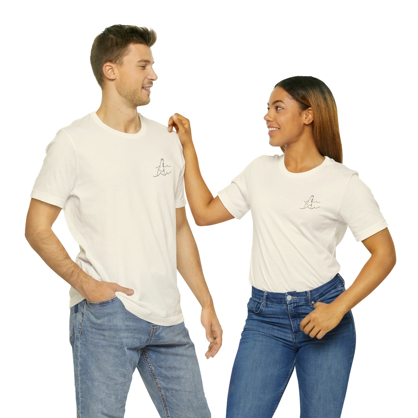 Bottle Patch - lac LaBelle Unisex Lightweight Short Sleeve Tee
