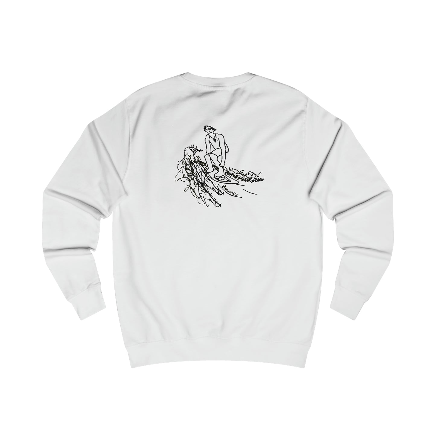 Bottle Patch, Surf Sketch - Men's Crewneck