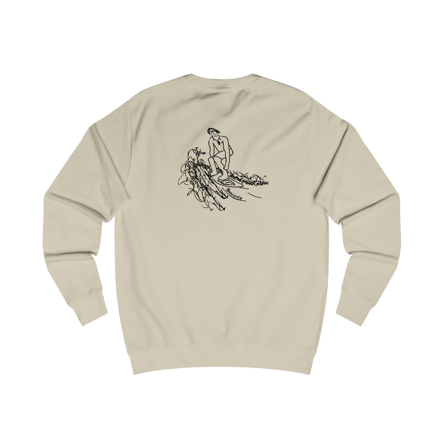 Bottle Patch, Surf Sketch - Men's Crewneck
