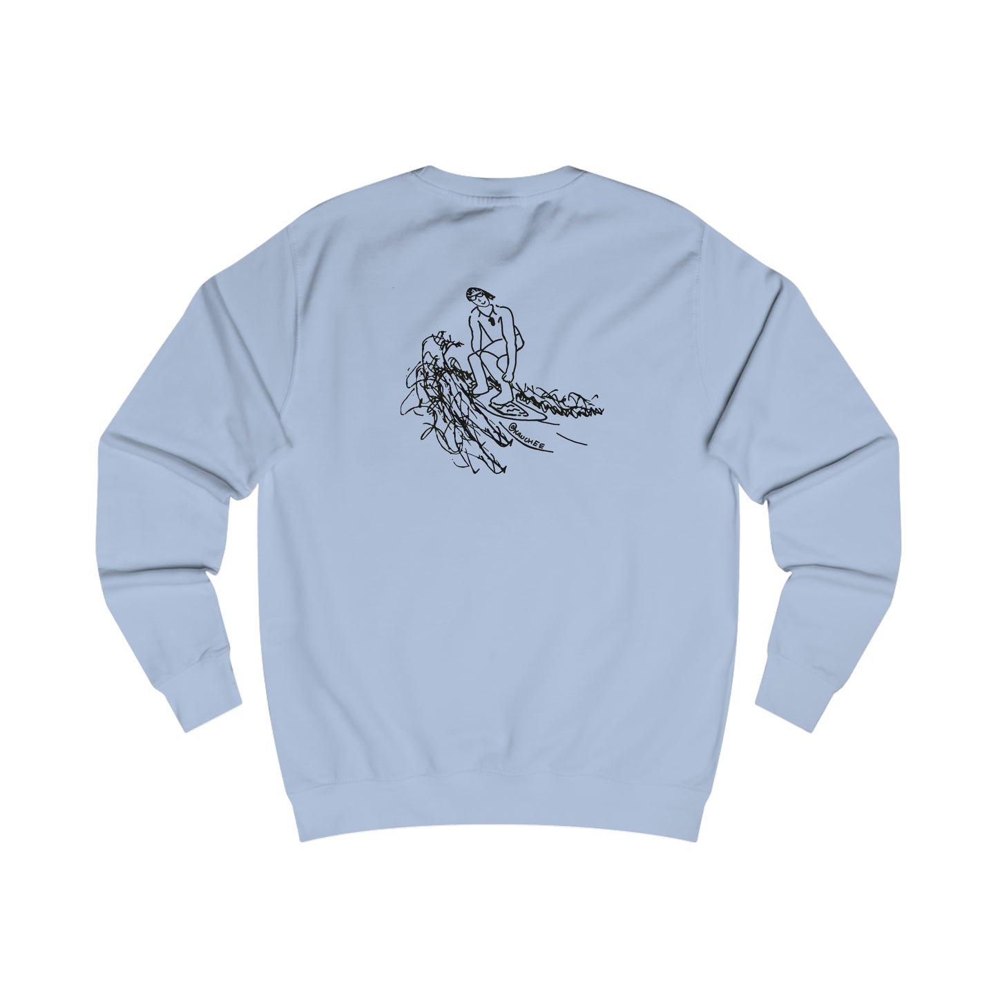 Bottle Patch, Surf Sketch - Men's Crewneck