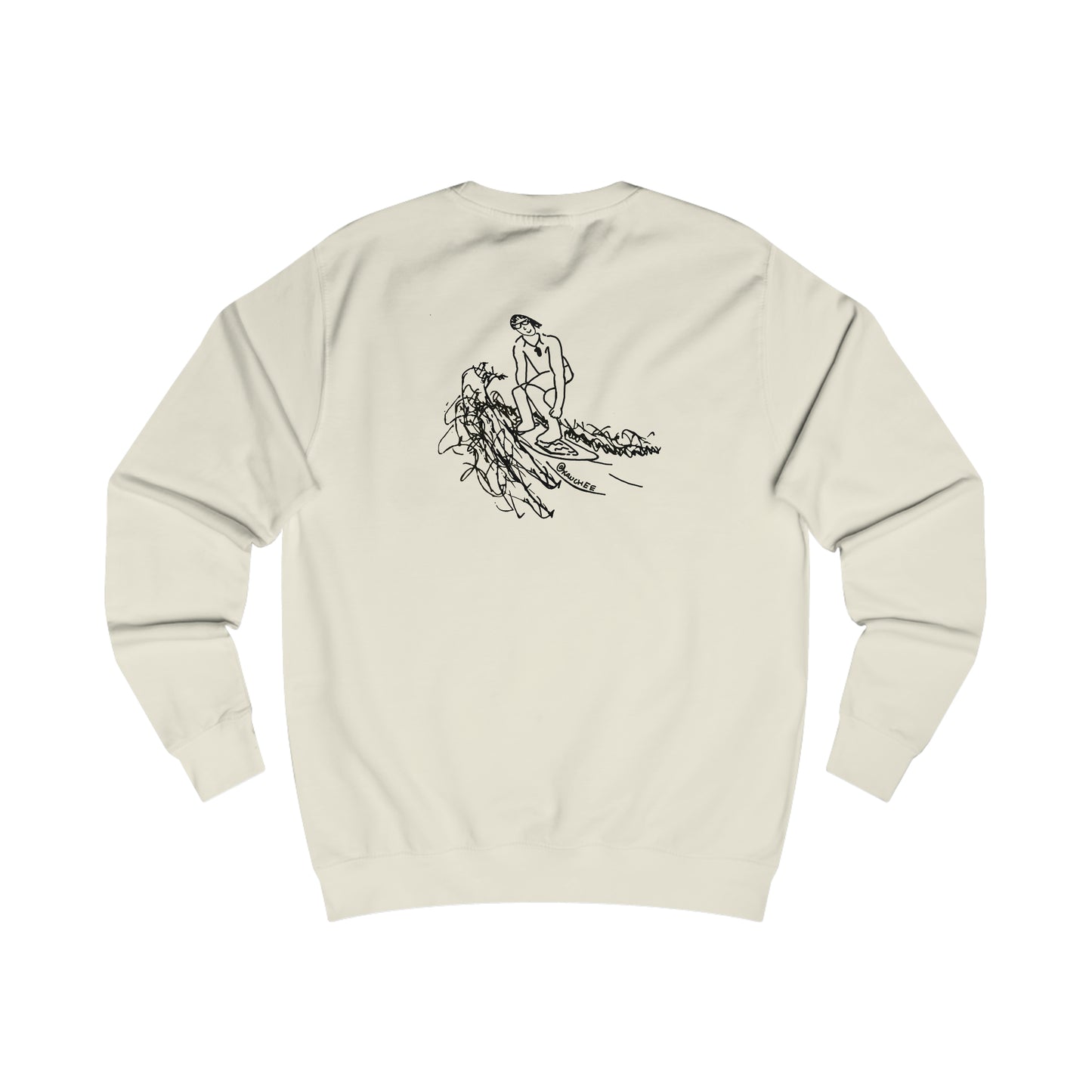 Bottle Patch, Surf Sketch - Men's Crewneck