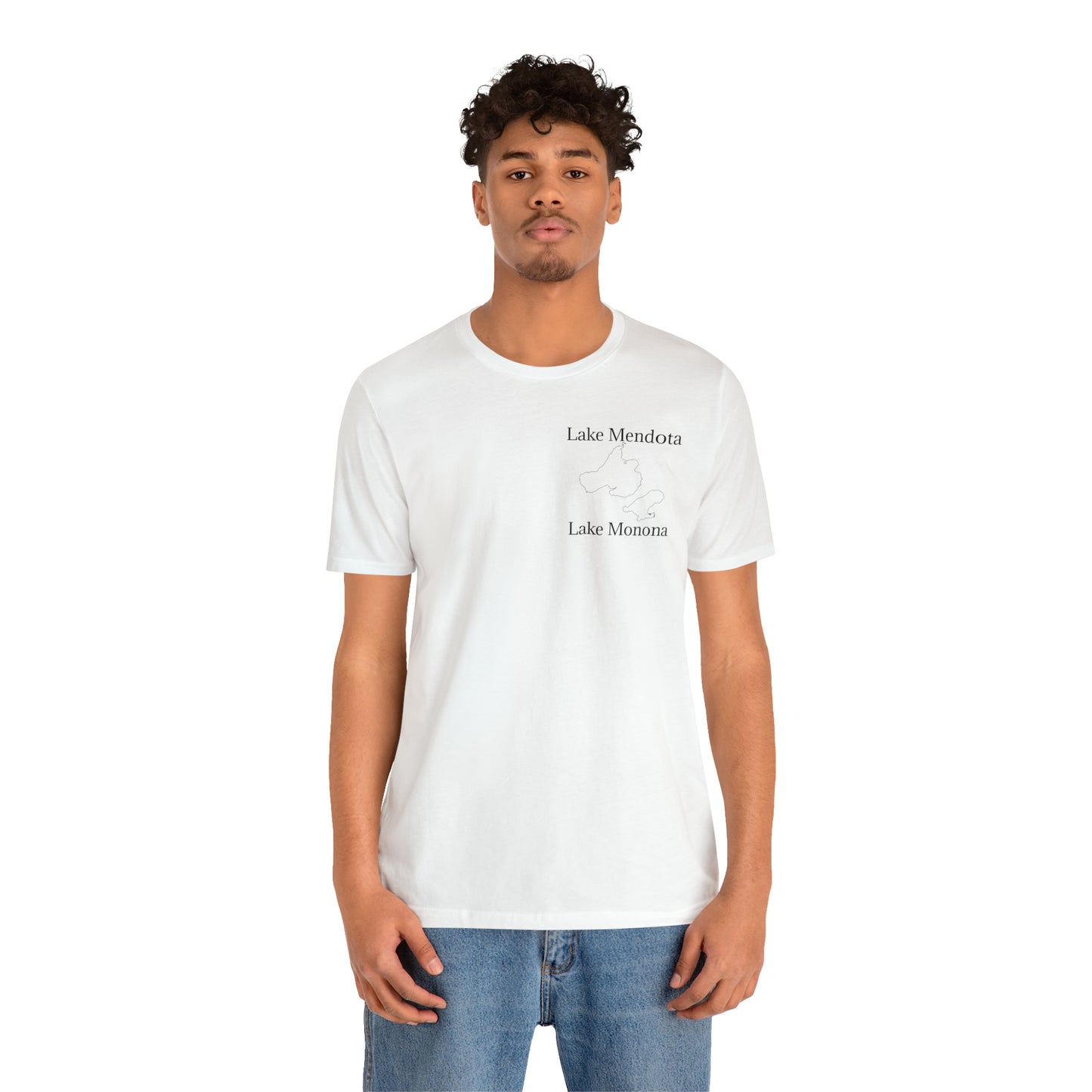 Mendota/Monona , sailboat Badger Logo - Bella & Canvas Short Sleeve