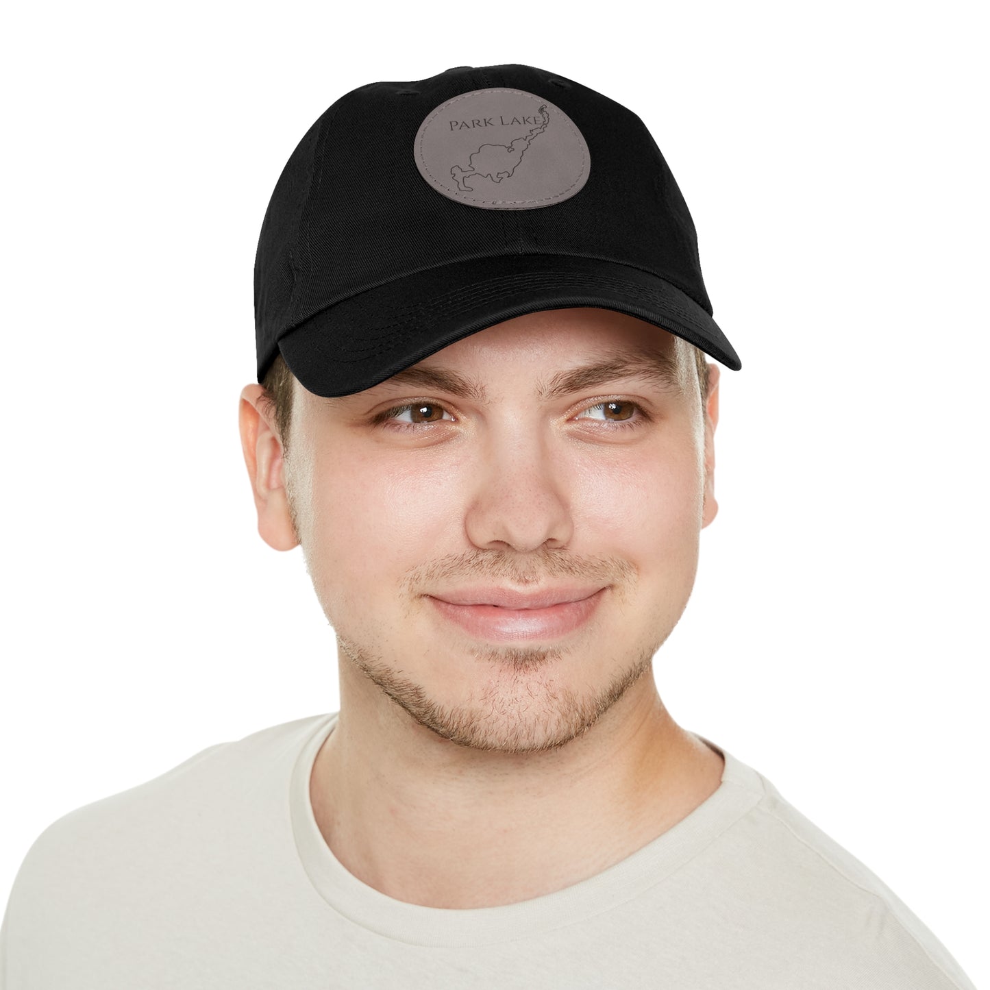 Park Lake Embroidered Hat with Leather Patch