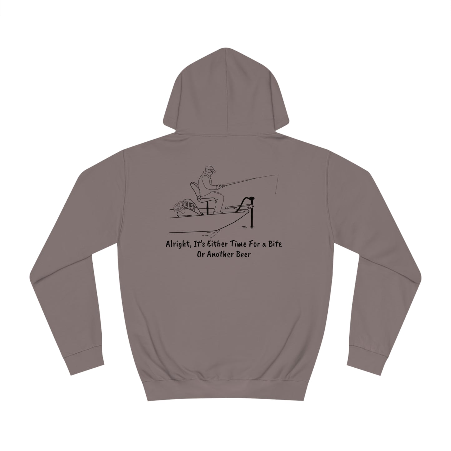 Manitowish Waters Trolling Motor Fishing, Bite Or Beer - Unisex Hoodie Medium Weight
