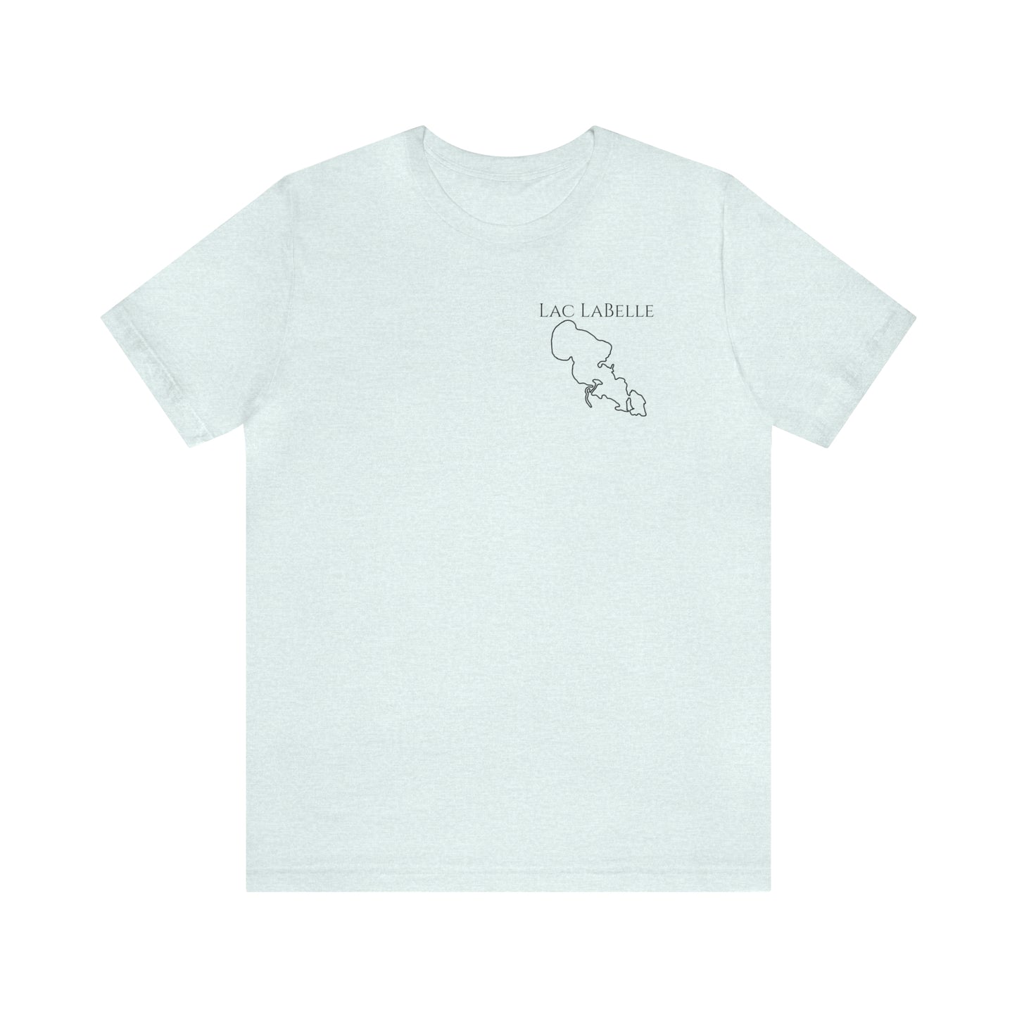 Lac LaBelle, Plain Lake Patch - Unisex Lightweight Short Sleeve Tee