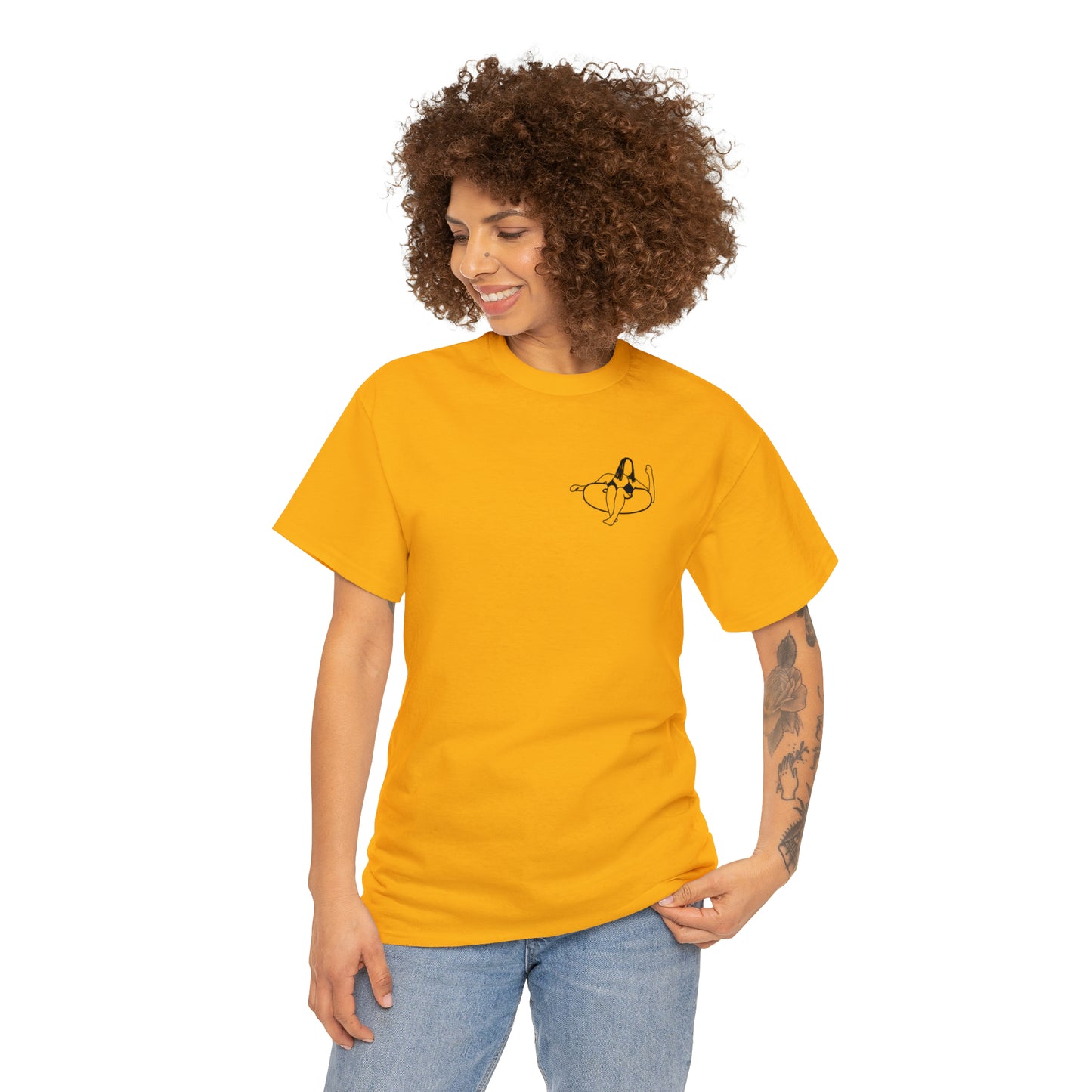 Okauchee Lake, Inner Tube Girl - Unisex Heavy Tee Shirt