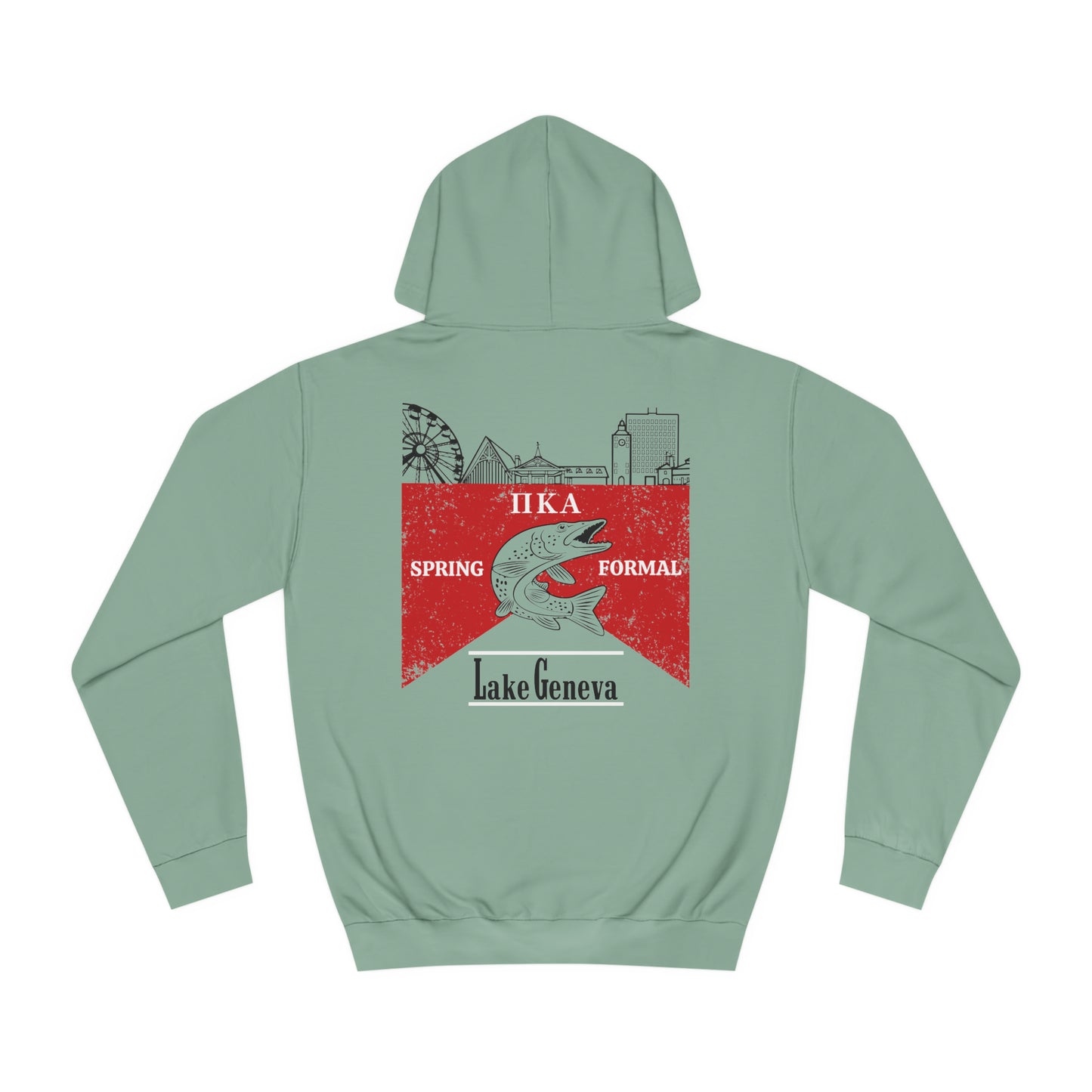 Pike Final Mockup Budweiser Red Unisex Hoodie Medium Weight