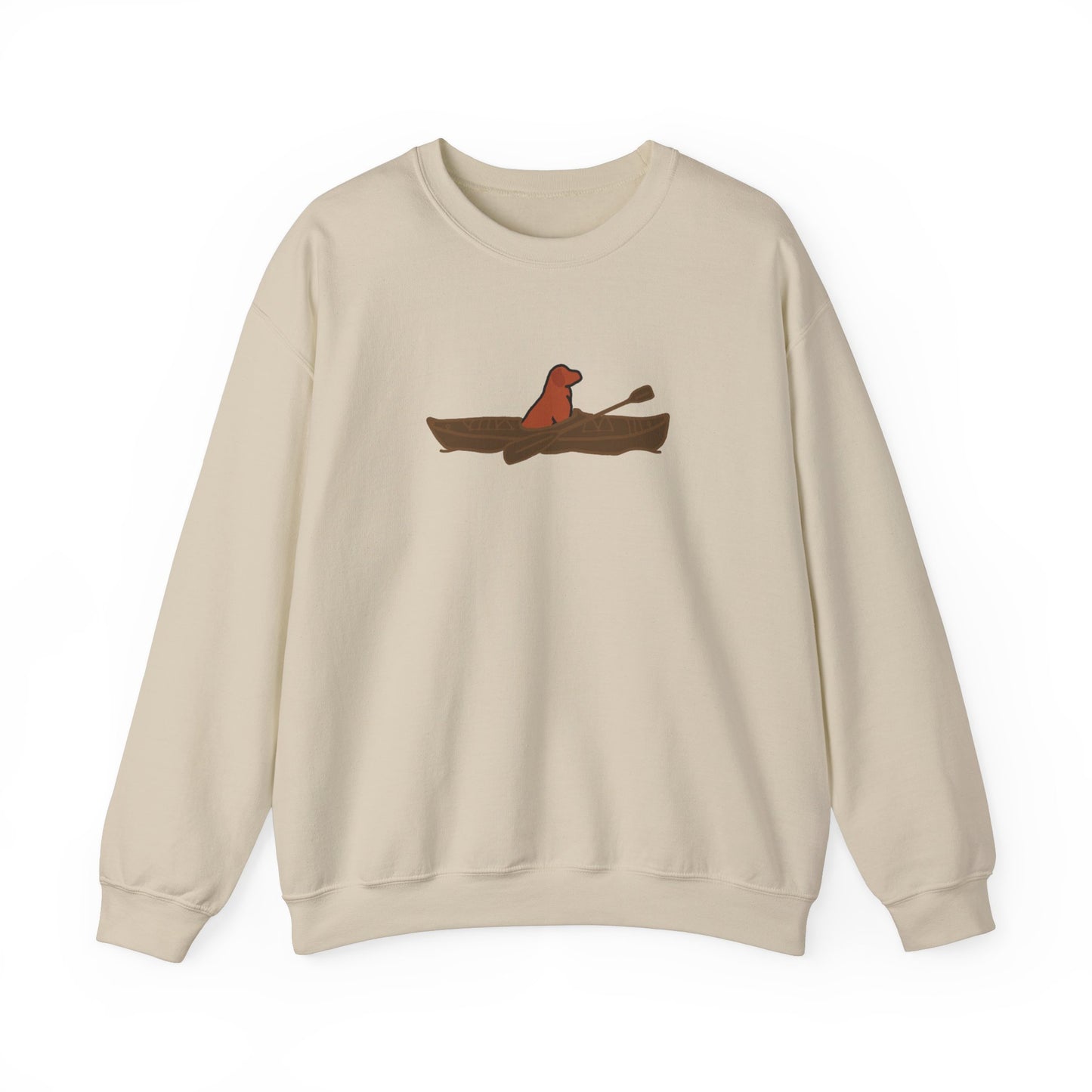 Lucy Lab Kayak Dog Pewaukee Lake - Unisex Heavy Blend™ Crewneck Sweatshirt