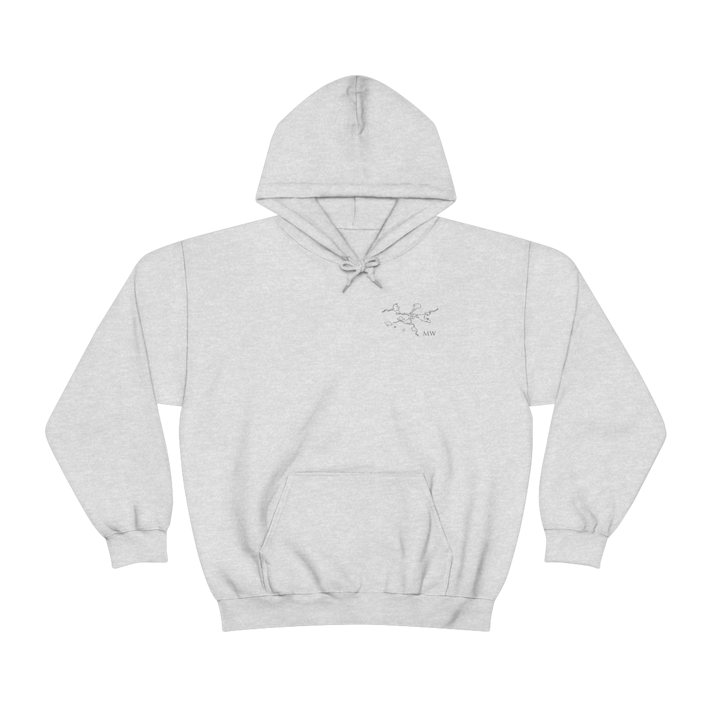 Manitowish Waters Surfing Sketch - Unisex Heavy Blend Hooded Sweatshirt