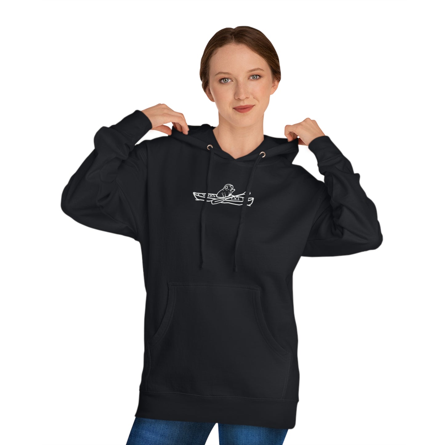 Kayak Dog - English Bulldog Basic - Unisex Hooded Sweatshirt ITC