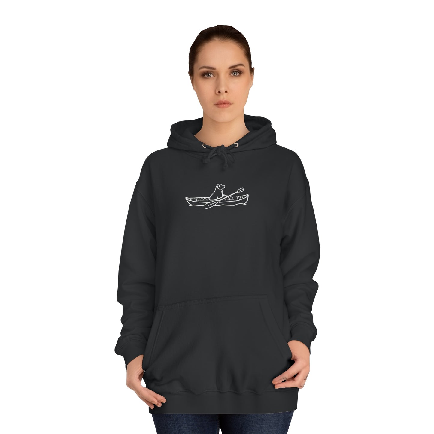 Kayak Dog - Lab Plain - Unisex Medium Weight Hoodie