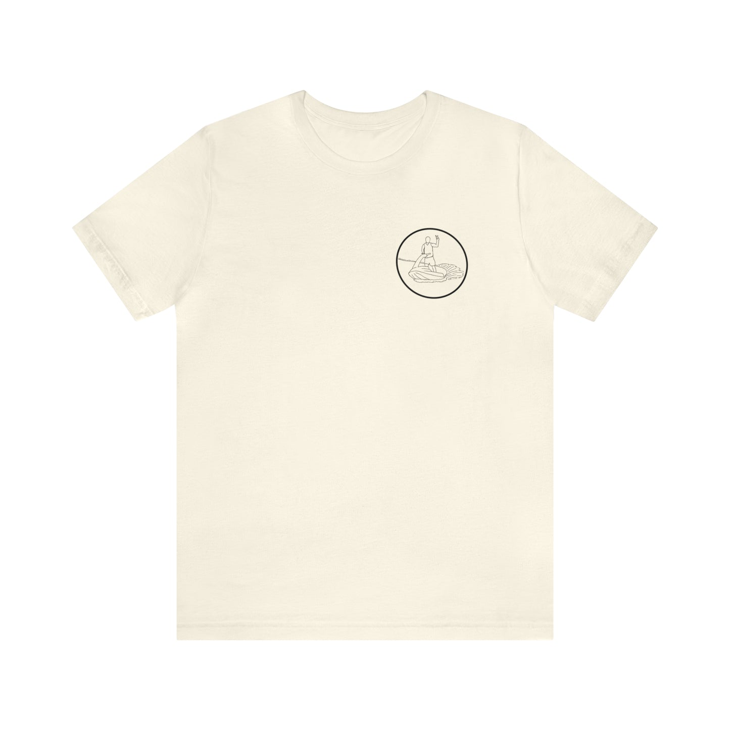 Standup Jetski Front, 2008 Malibu Wakesetter - Okauchee Lake Unisex Lightweight Short Sleeve Tee