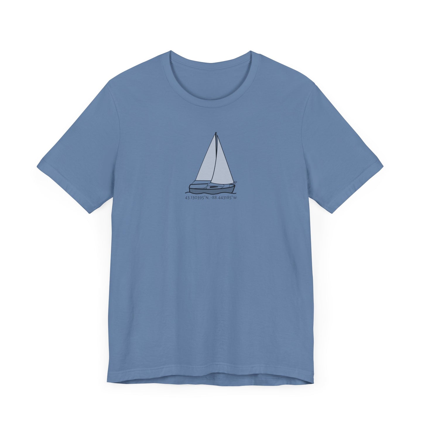 Unisex Lightweight Short Sleeve Tee (Comfort Sailboat Design)
