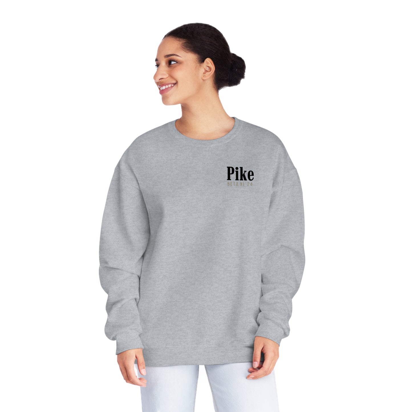 Pike Mockup 1 Crewneck Sweatshirt budwiser red