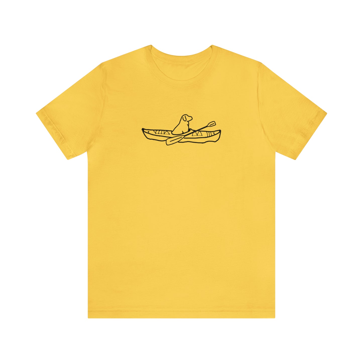 Lac LaBelle, Kayak Dog - Unisex Lightweight Short Sleeve Tee