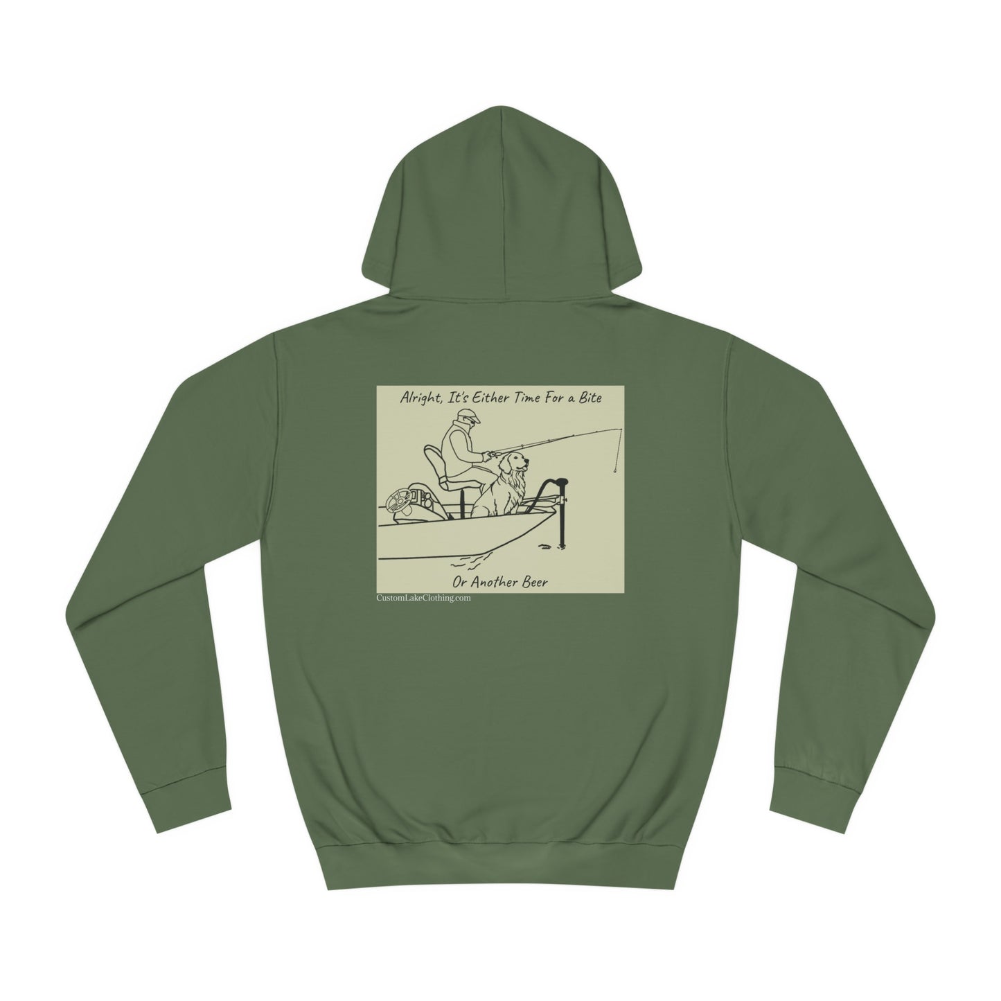 Kayak Dog - Golden Retriever Bite or Beer - Unisex Hoodie Medium Weight