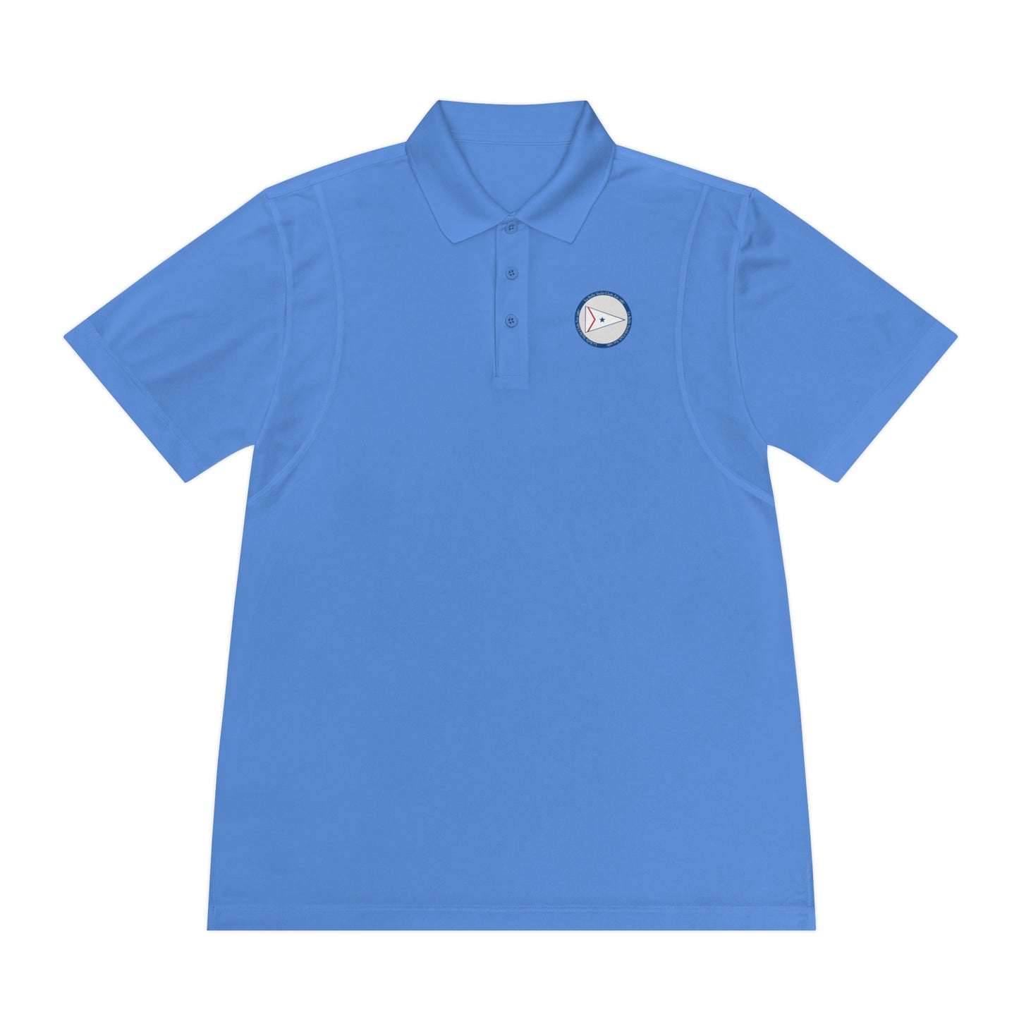 La Belle Yacth Club Logo Circle Patch Men's Sport Polo Shirt