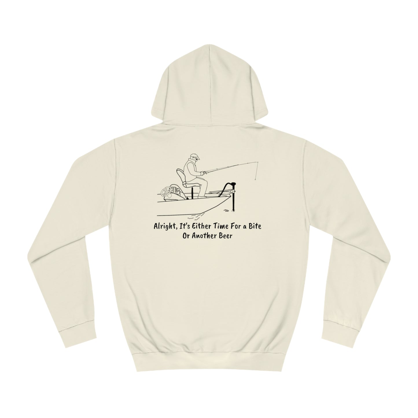 Manitowish Waters Trolling Motor Fishing, Bite Or Beer - Unisex Hoodie Medium Weight