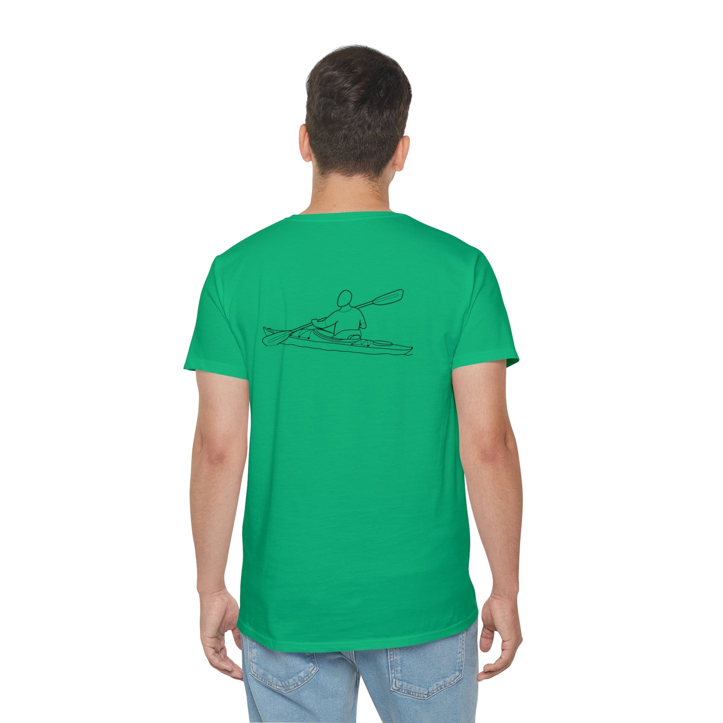 Okauchee Lake, kayak back - Unisex Lightweight short sleeve