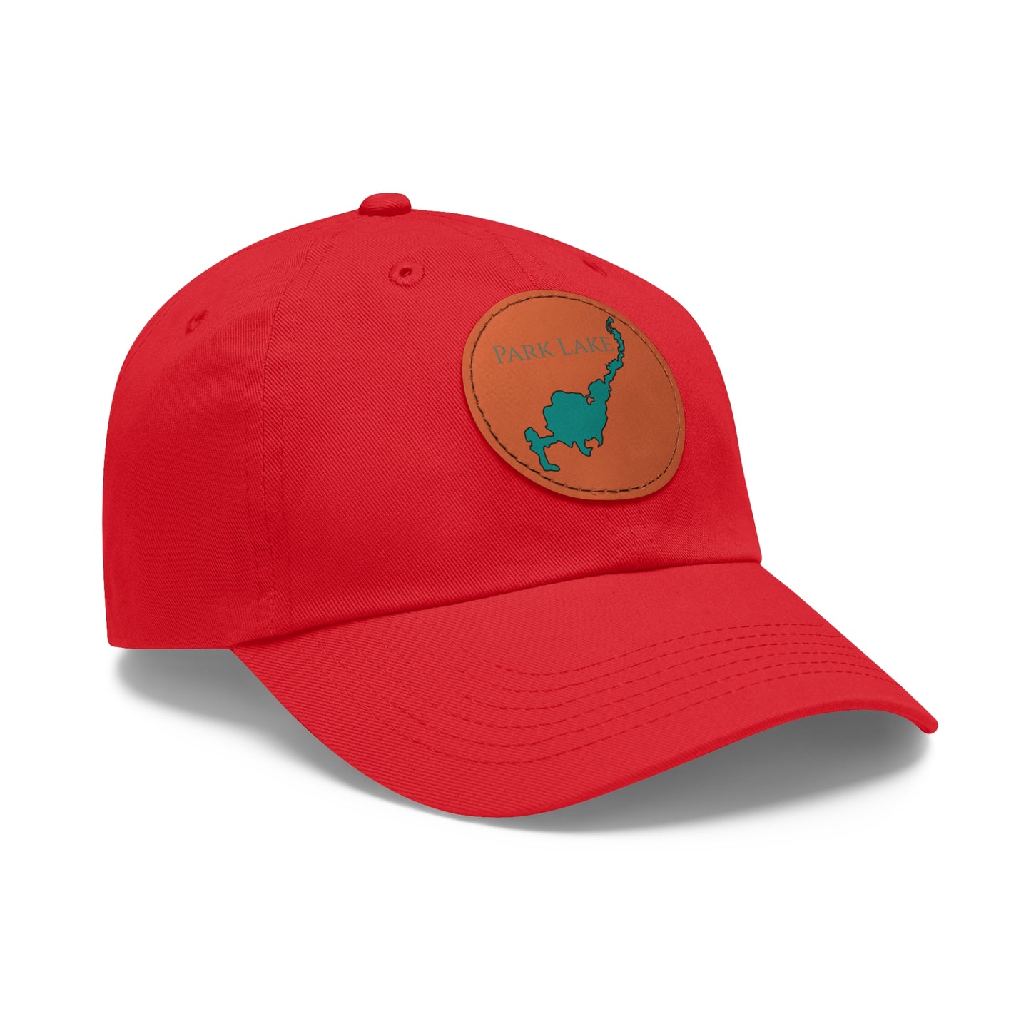 Park Lake Embroidered Hat with Leather Patch