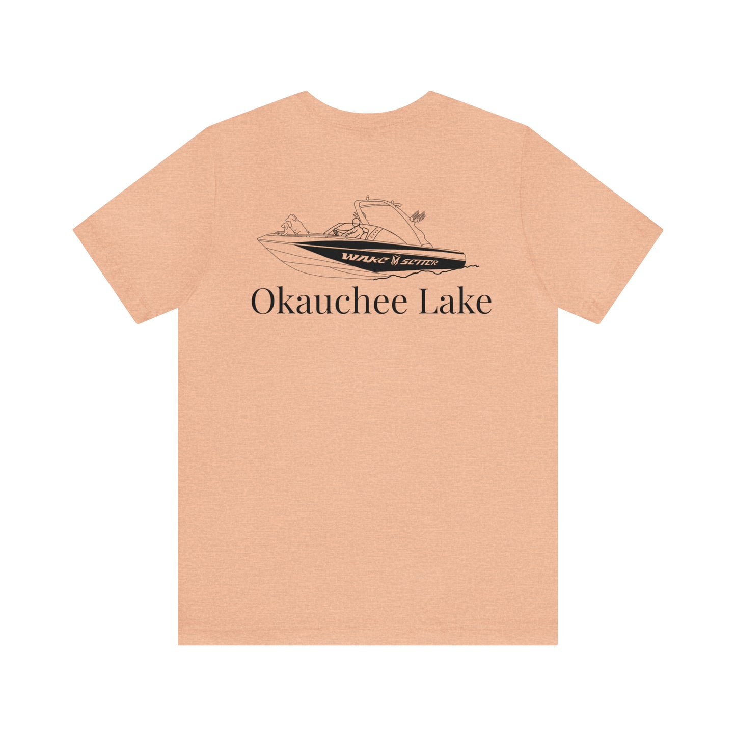 Standup Jetski Front, 2008 Malibu Wakesetter - Okauchee Lake Unisex Lightweight Short Sleeve Tee