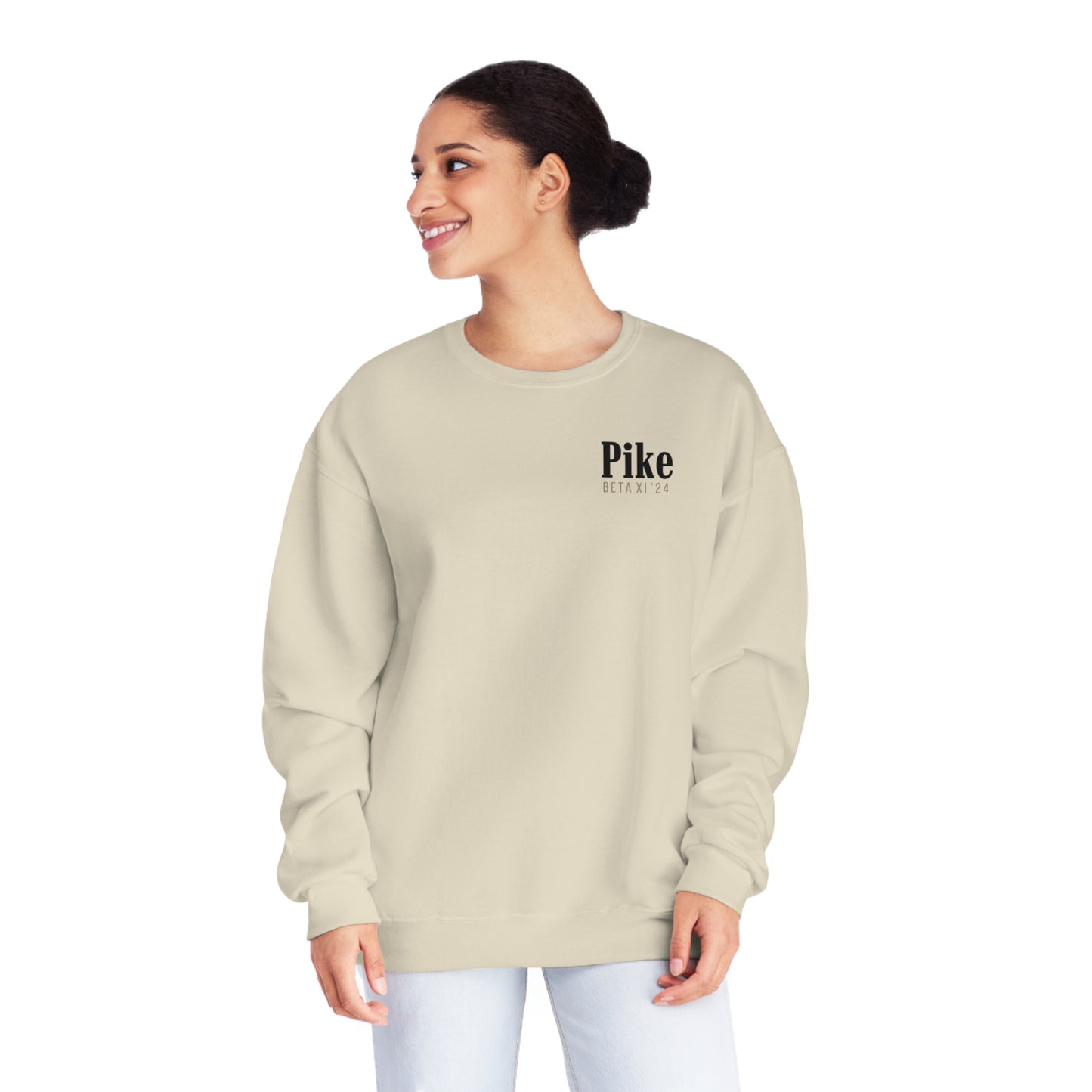 Pike Mockup 1 Crewneck Sweatshirt budwiser red