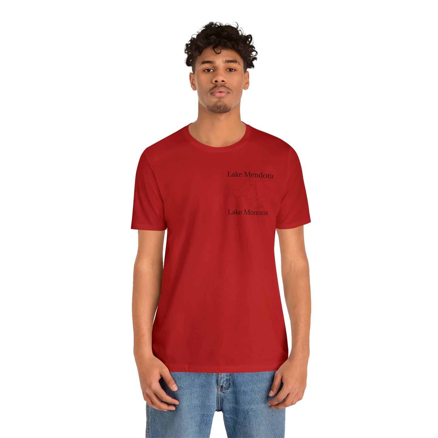 Mendota/Monona , sailboat Badger Logo - Bella & Canvas Short Sleeve