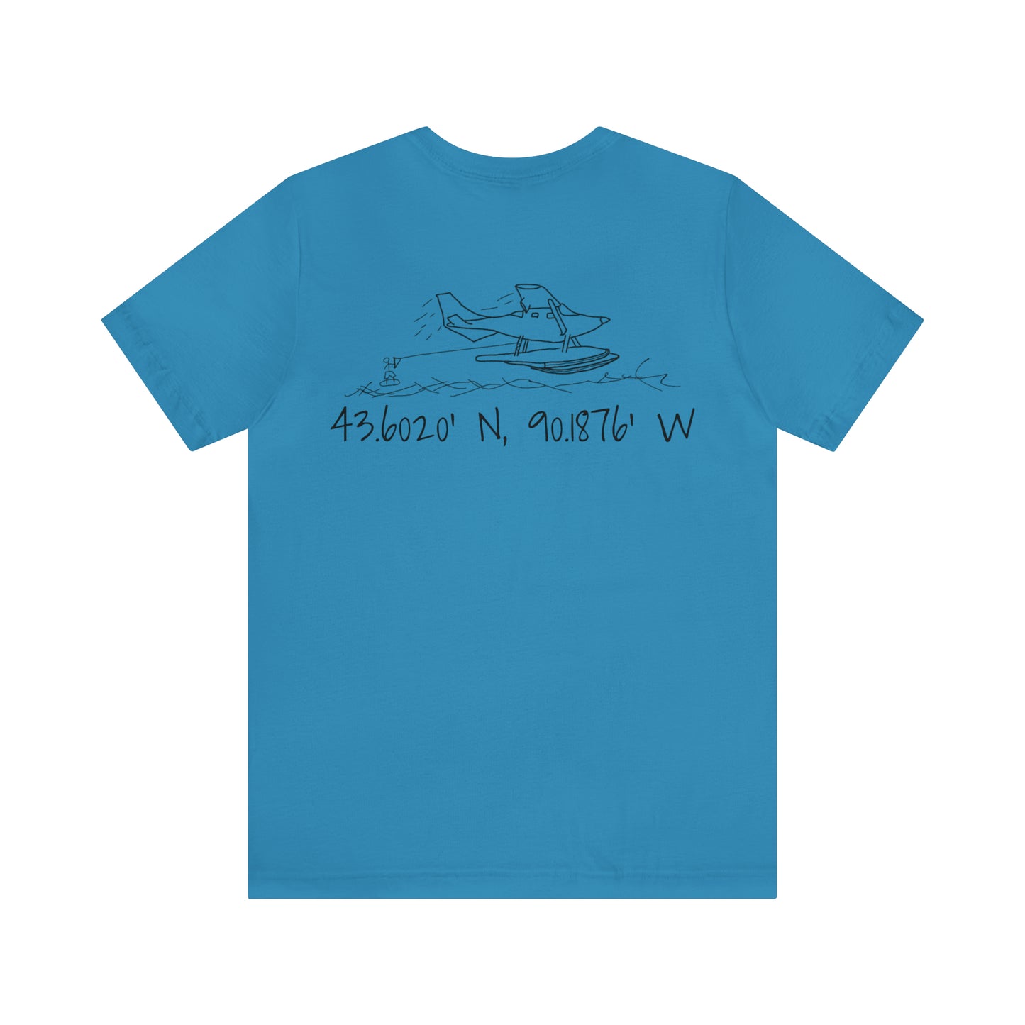 Dutch Hollow Lake, Wakeboard Float Plane - Unisex Lightweight Short Sleeve Tee