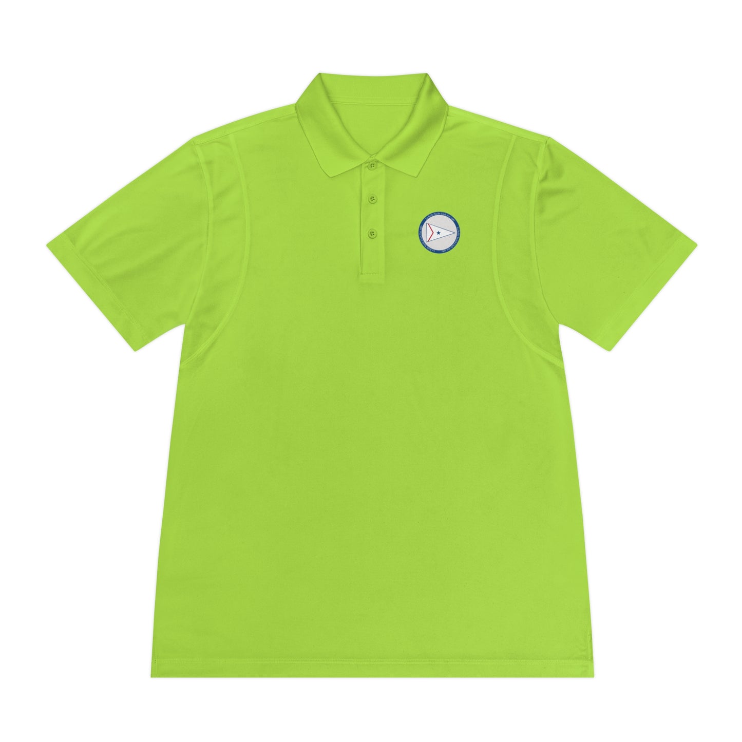 La Belle Yacth Club Logo Circle Patch Men's Sport Polo Shirt
