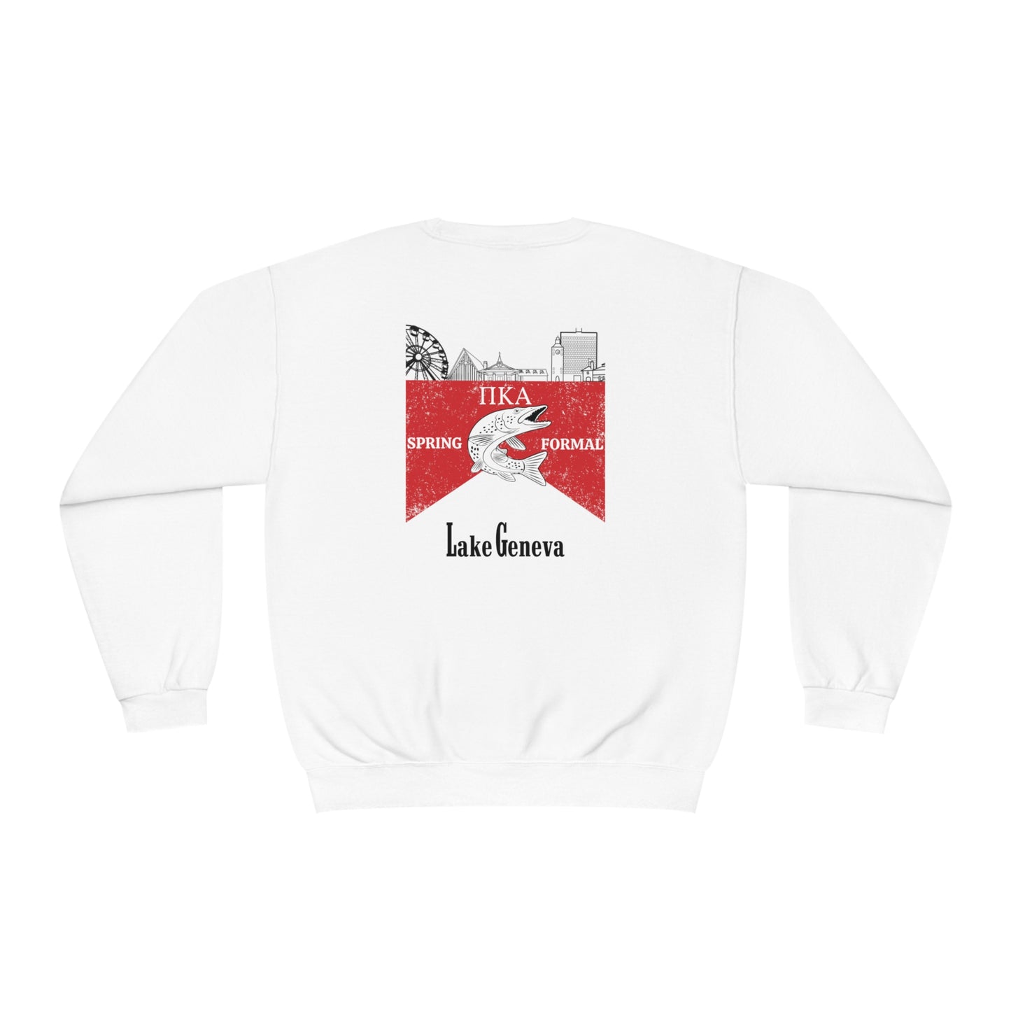 Pike Mockup 1 Crewneck Sweatshirt budwiser red