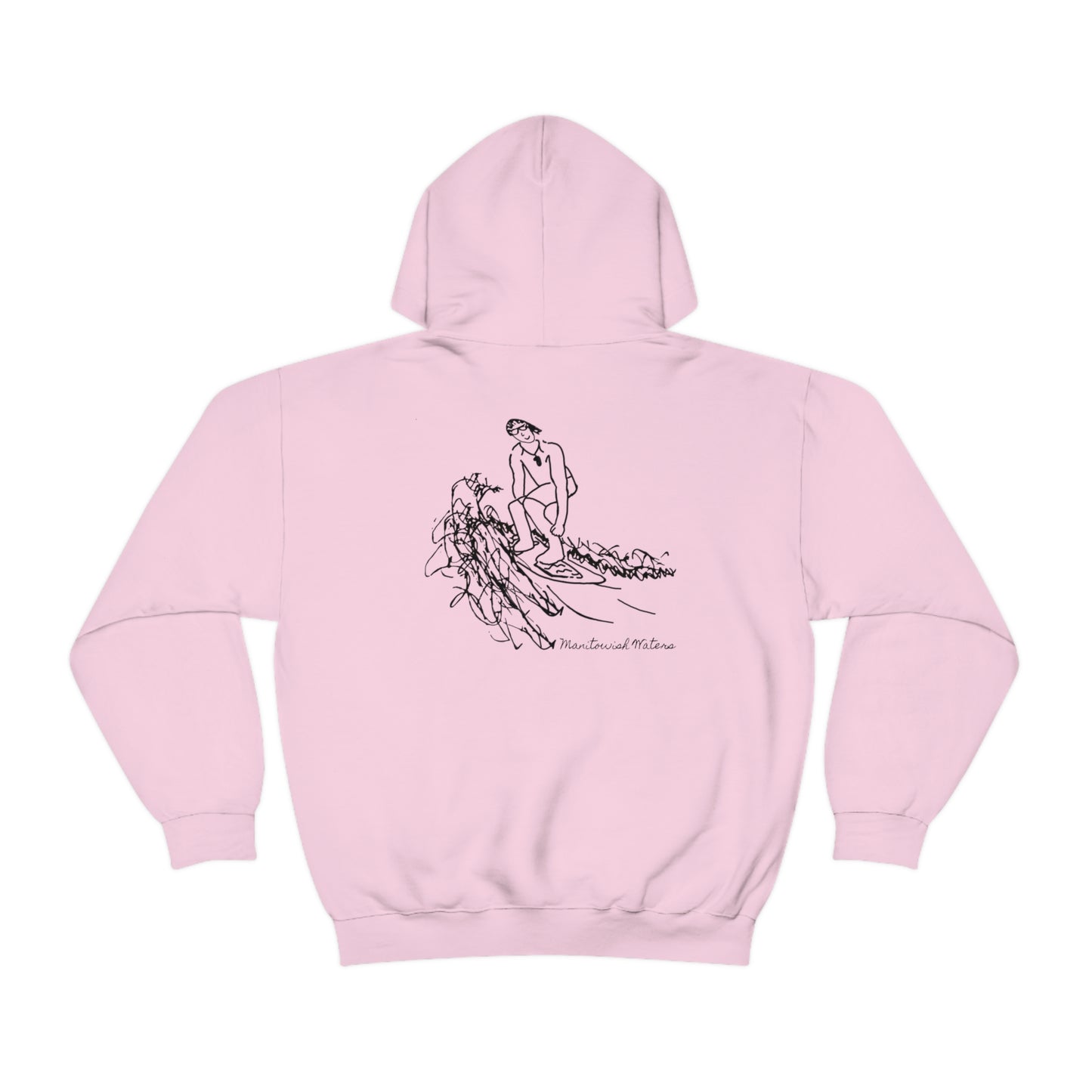 Manitowish Waters Surfing Sketch - Unisex Heavy Blend Hooded Sweatshirt