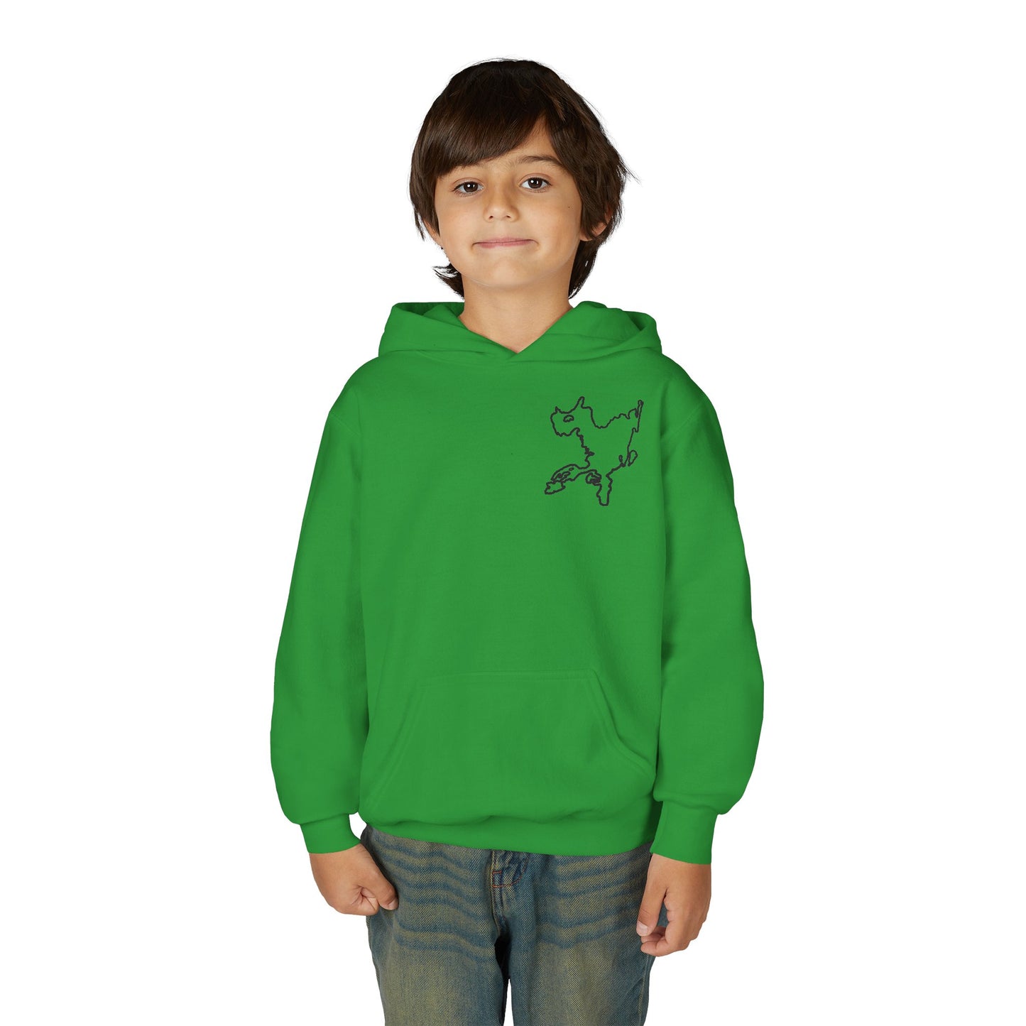 Fishing off Dock Okauchee Lake Youth Hoodie