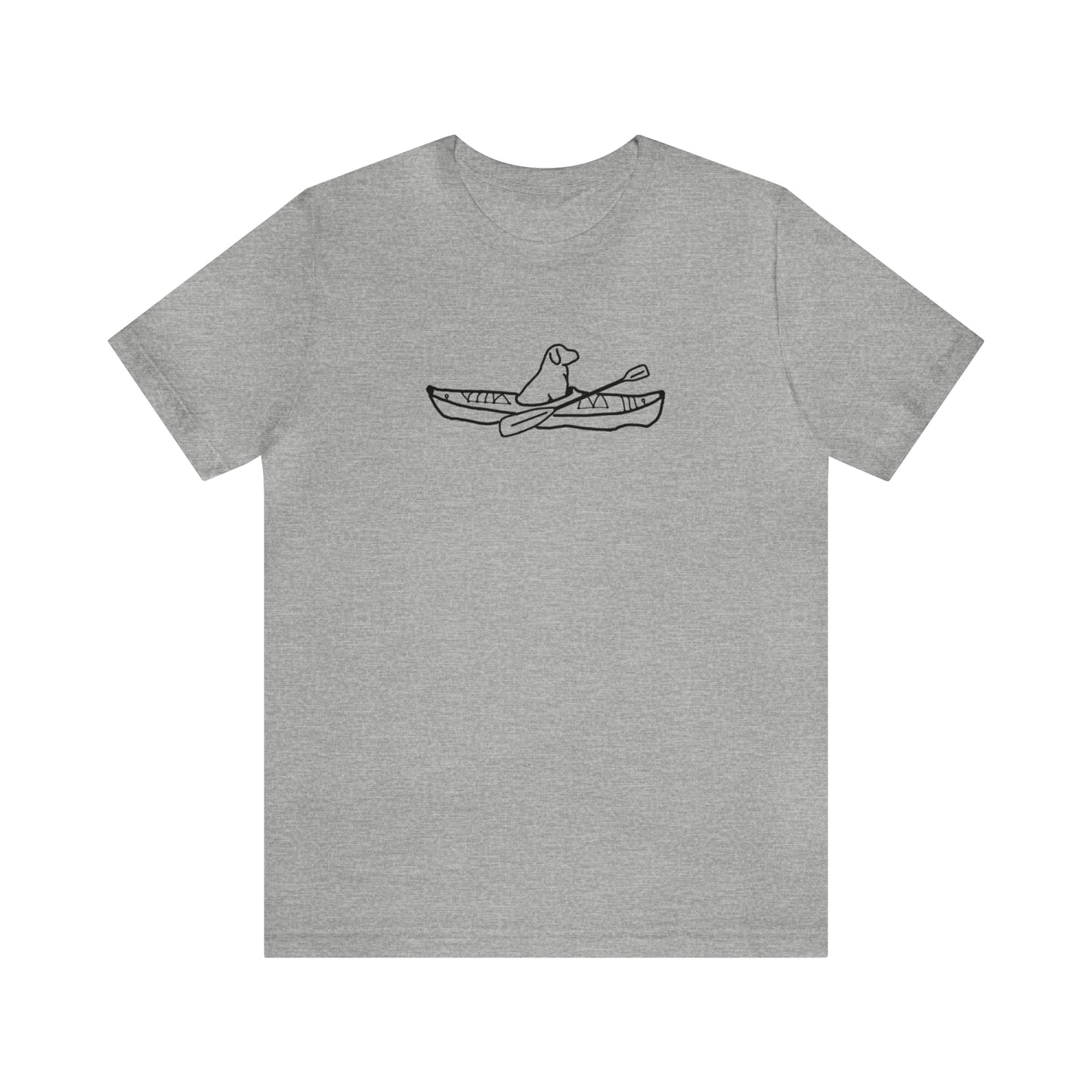 Lac LaBelle, Kayak Dog - Unisex Lightweight Short Sleeve Tee