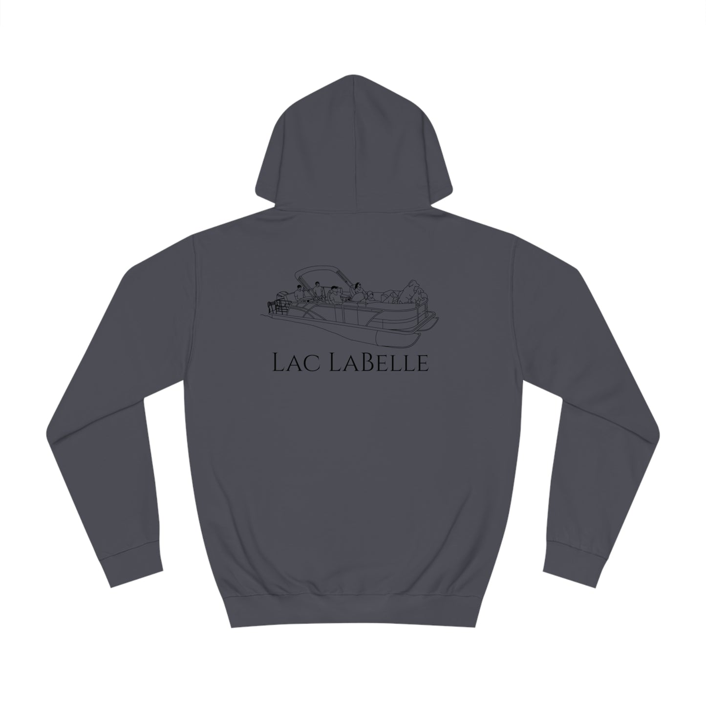 Pontoon Boat Family With Dogs - Lac LaBelle Unisex Hoodie Medium Weight