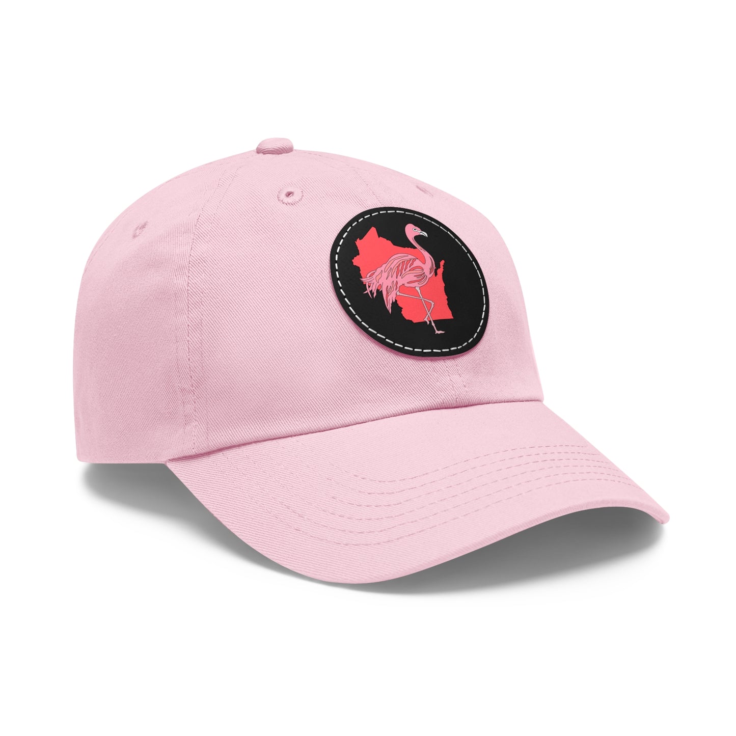 Dad Hat with Leather Patch (Round)