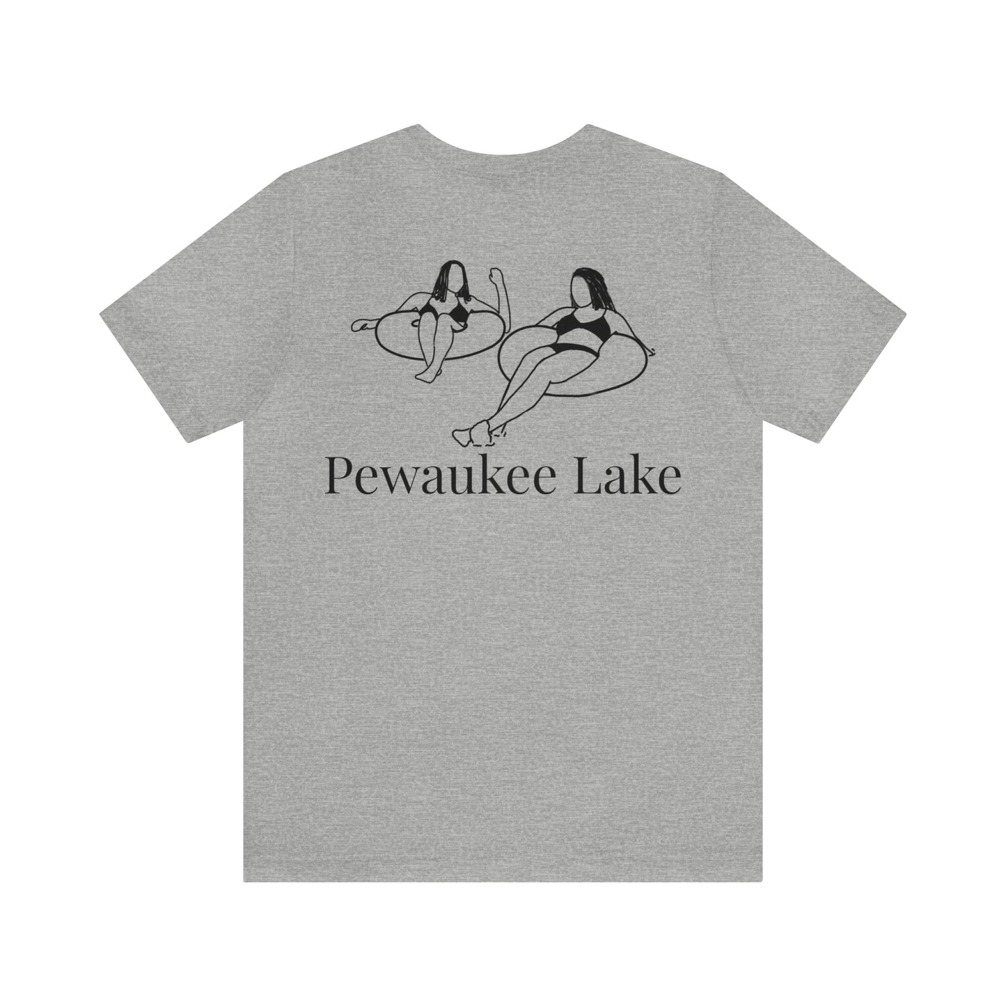 Pewaukee Lake, Inner Tube Girls - Unisex Lightweight Short Sleeve Tee