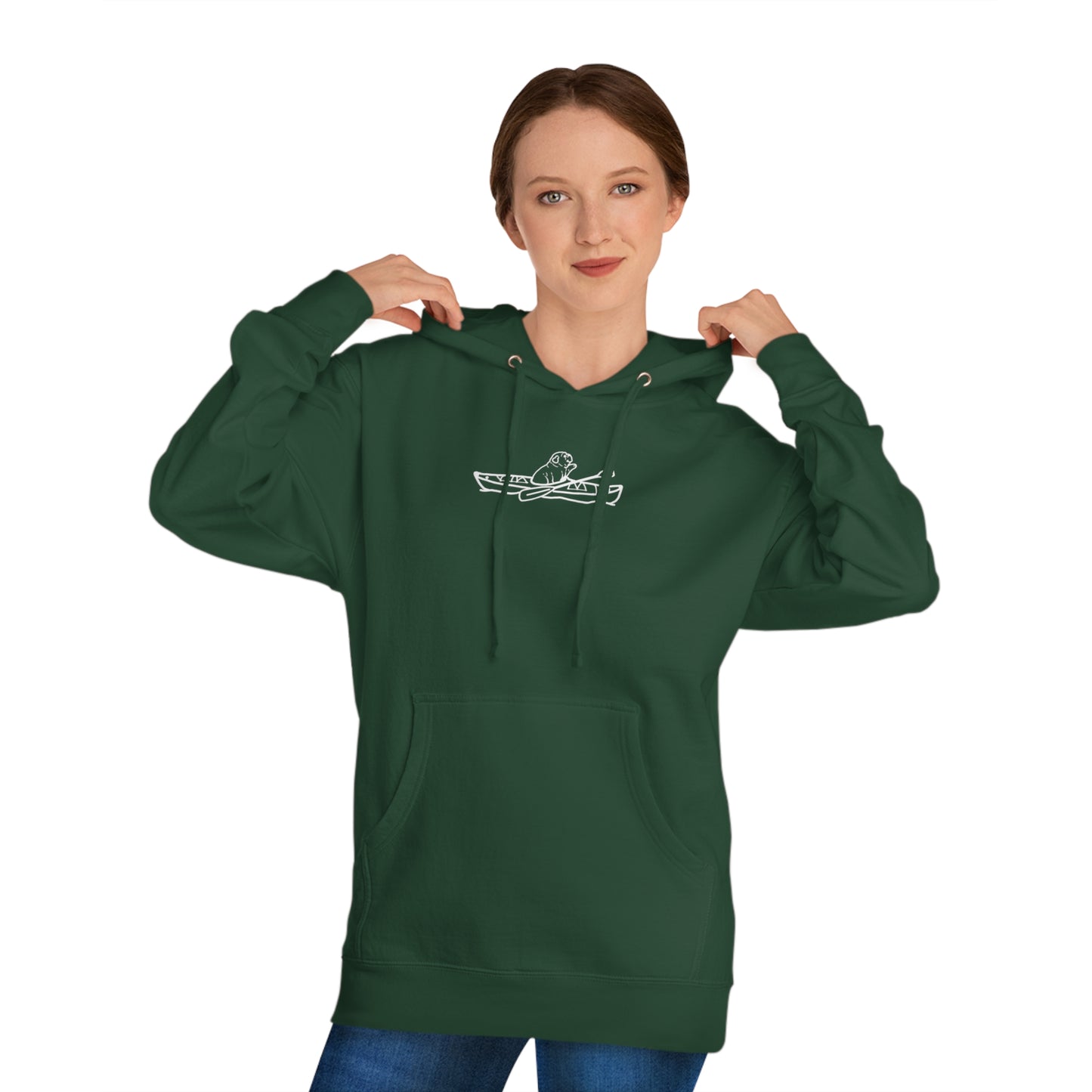 Kayak Dog - English Bulldog Basic - Unisex Hooded Sweatshirt ITC