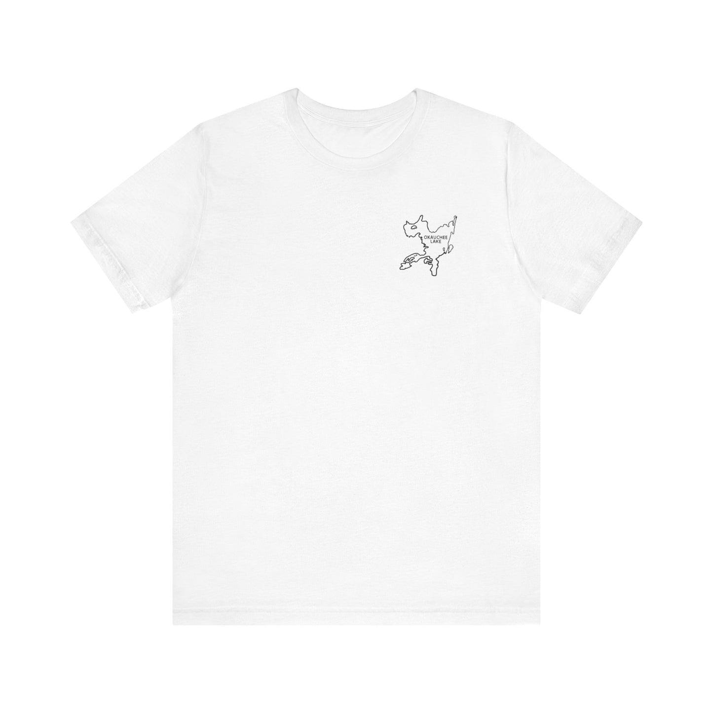 Bow fishing and Okauchee Lake Model - Unisex Lightweight Short Sleeve Tee