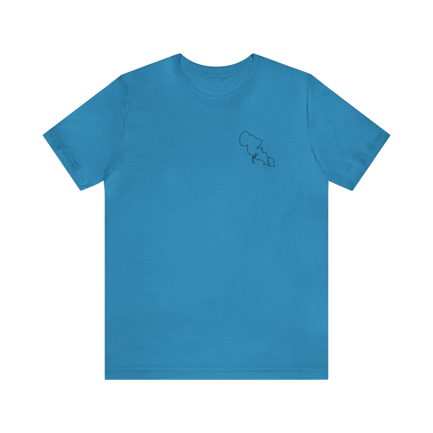 Row Boat Dog Fishing Color - Lac LaBelle Unisex Lightweight Short Sleeve Tee