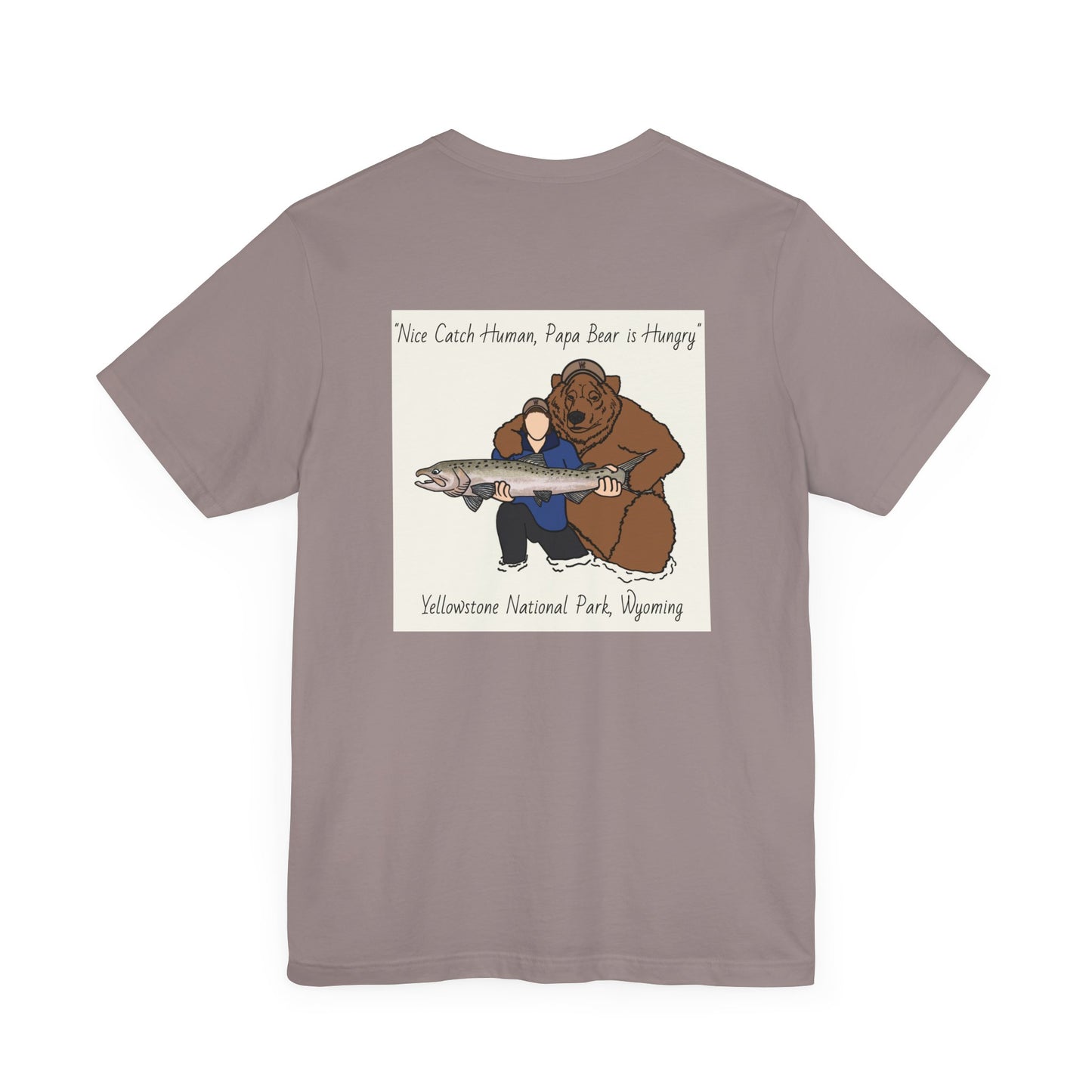 Papa Bear Yellowstone National Park Unisex Lightweight Short Sleeve Tee