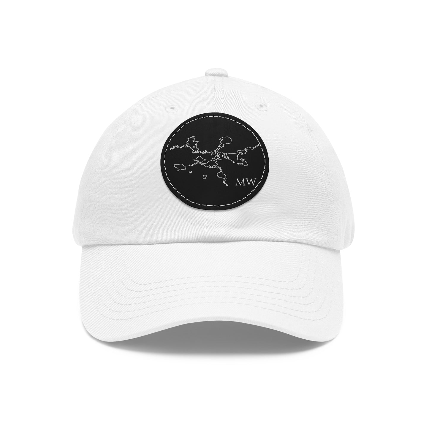 Manitowish Waters Embroidered Hat with Leather Patch