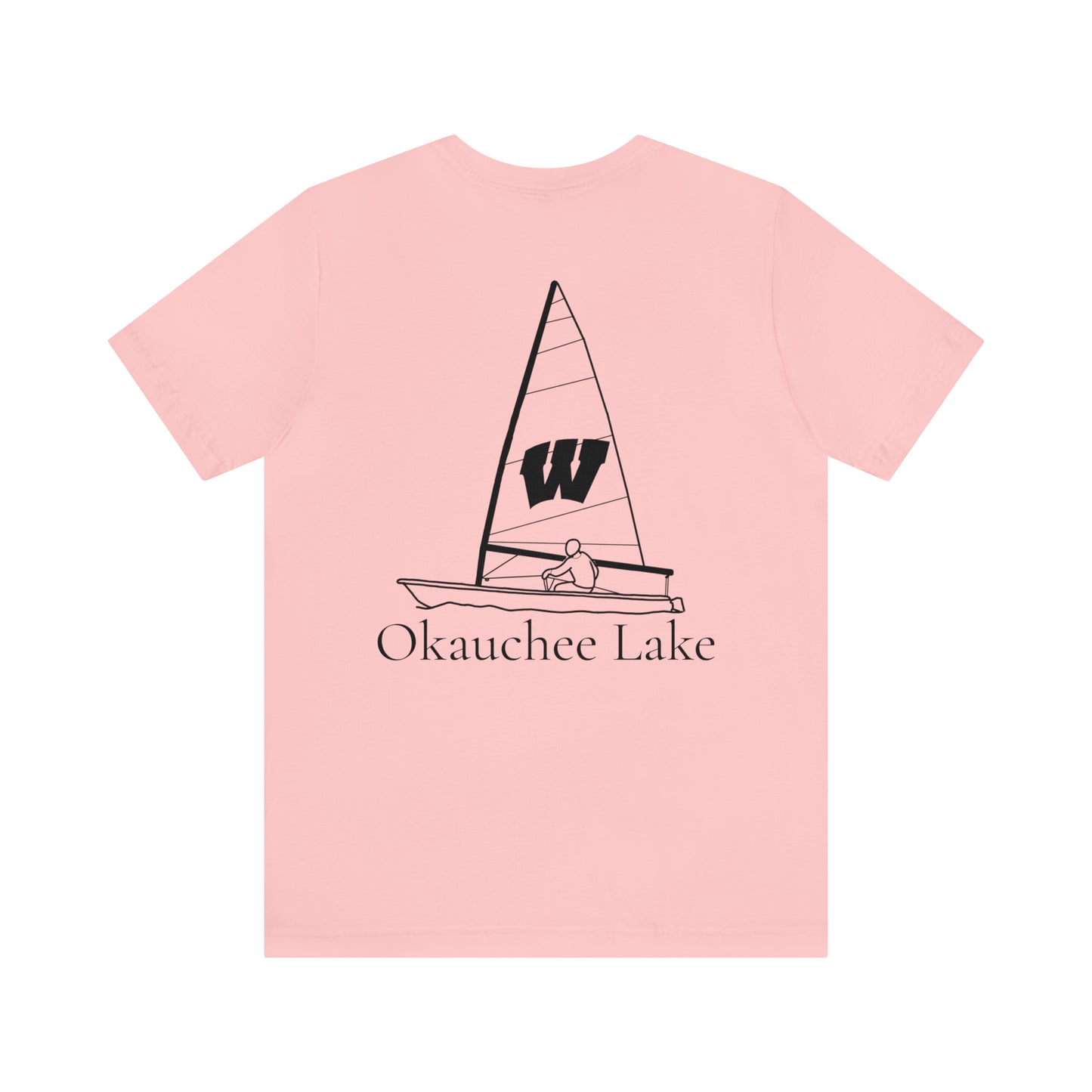 Wisconsin Sailing - Okauchee Lake Unisex Lightweight Short Sleeve Tee