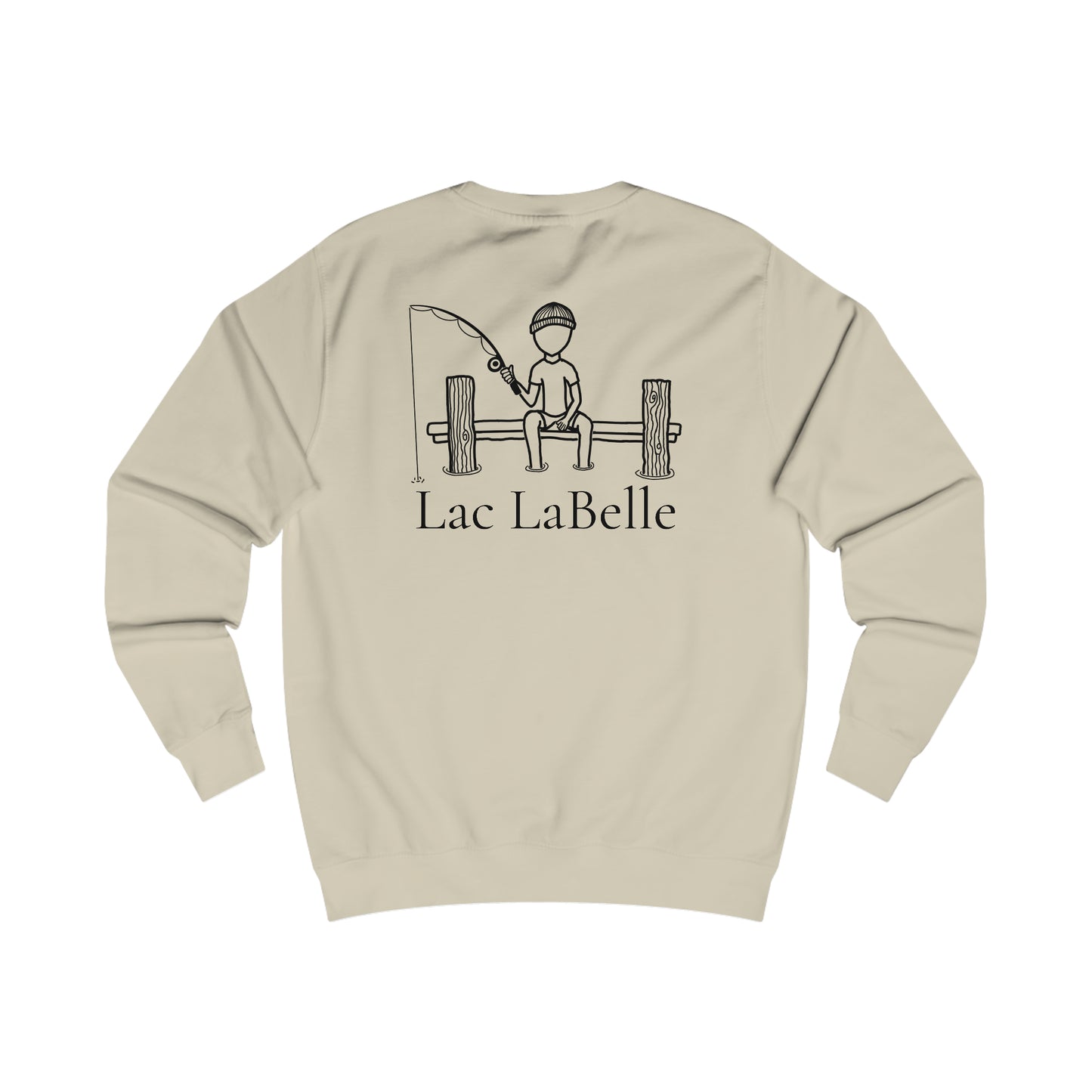 Fishing Off Dock - Lac LaBelle Men's Crewneck