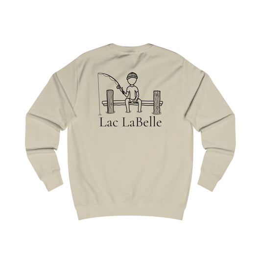 Fishing Off Dock - Lac LaBelle Men's Crewneck