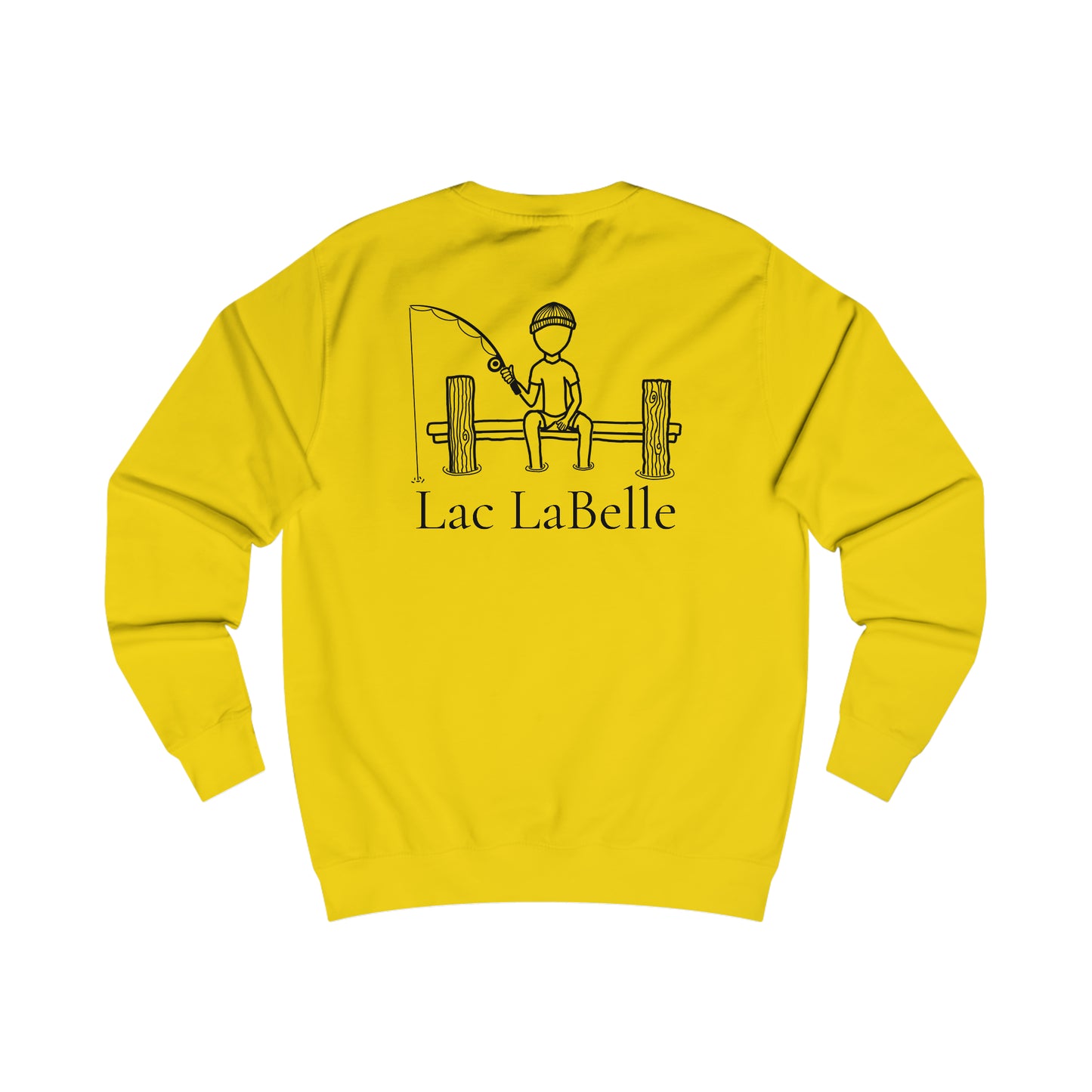 Fishing Off Dock - Lac LaBelle Men's Crewneck